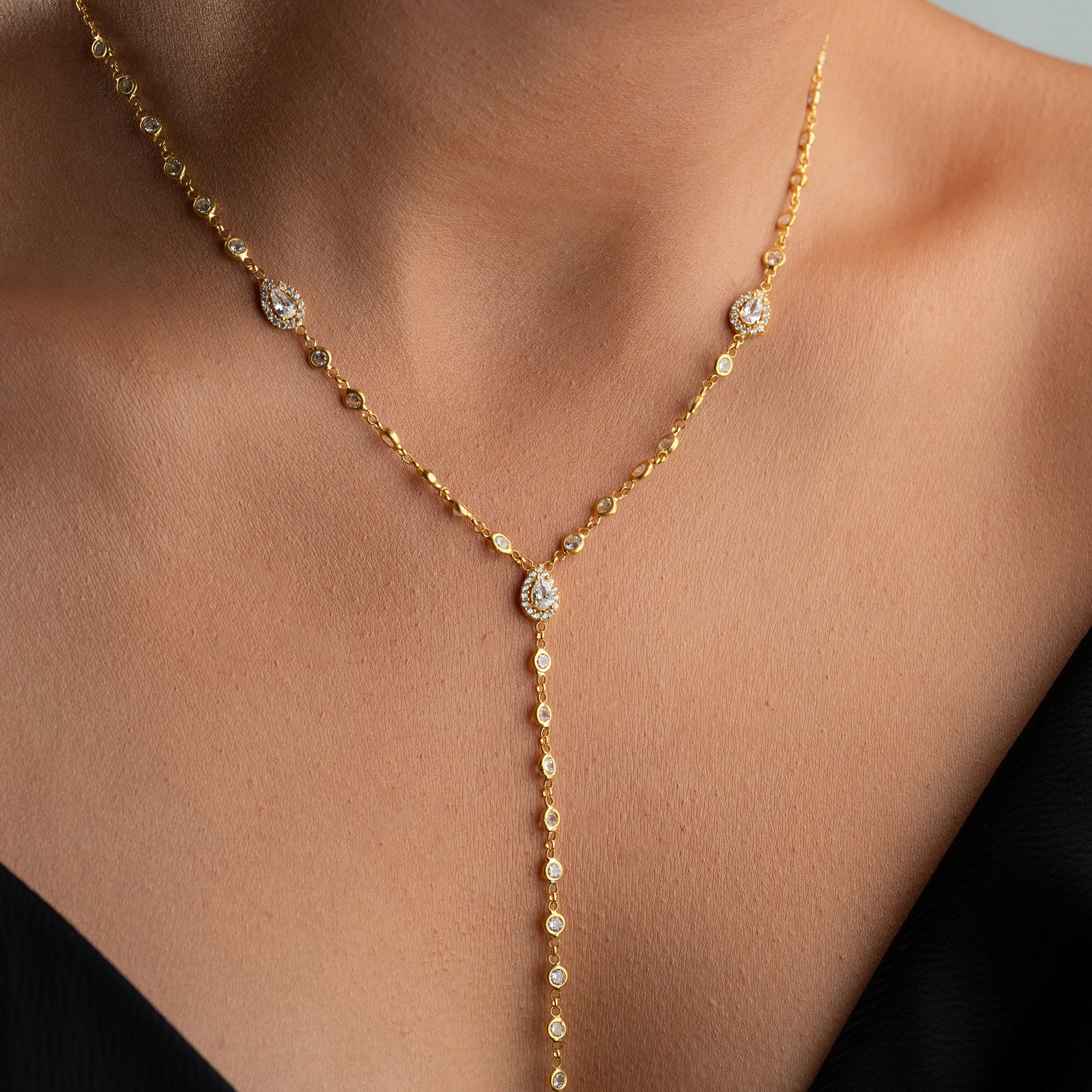 Y- MIT TROPFEN
 HALSKETTE | 925 SILBER