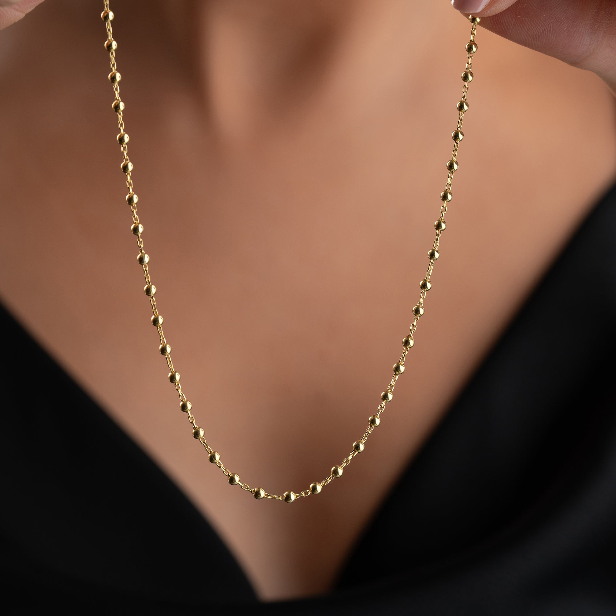 MINI KUGEL HALSKETTE | 925 SILBER