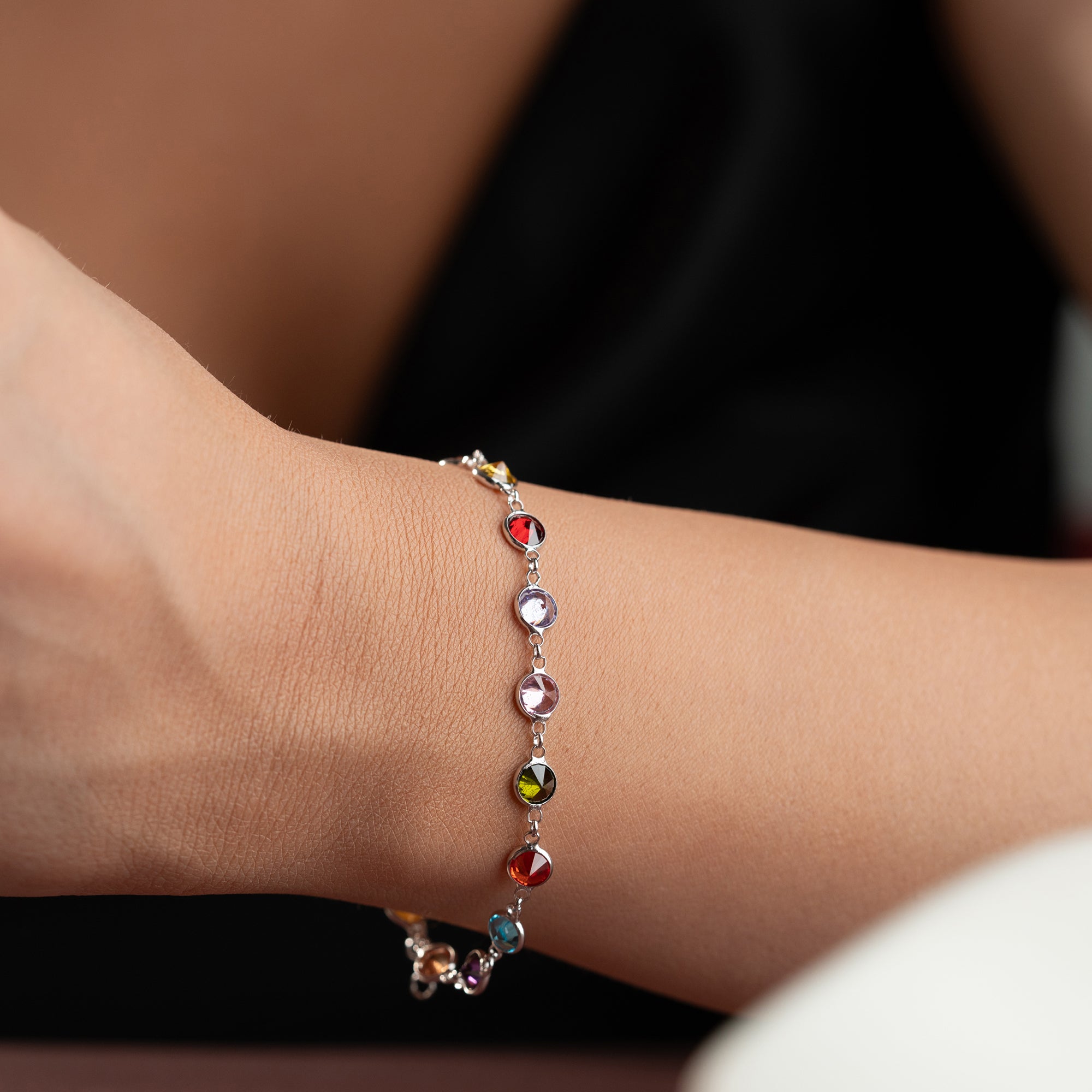 REGENBOGEN ARMKETTE | 925 SILBER