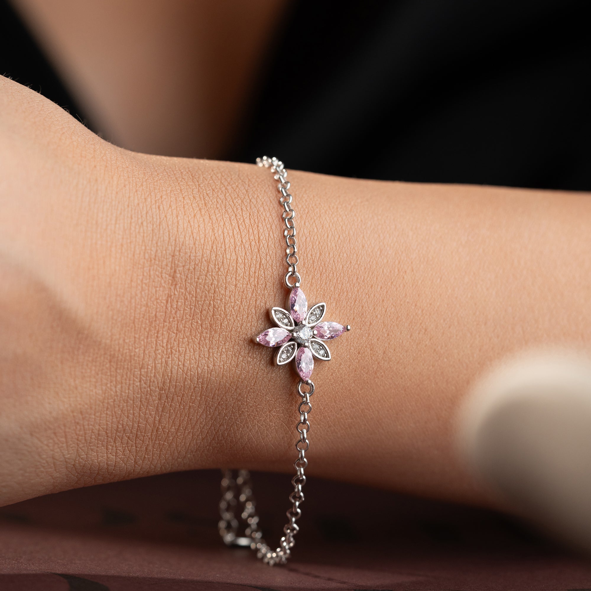 BLUME ARMKETTE | 925 SILBER