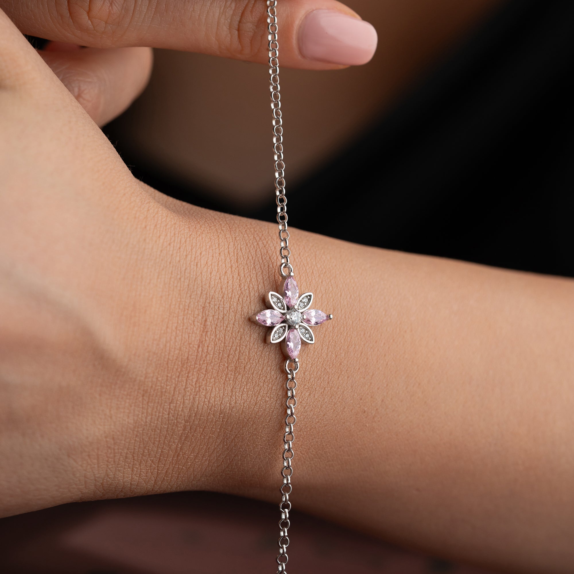 BLUME ARMKETTE | 925 SILBER