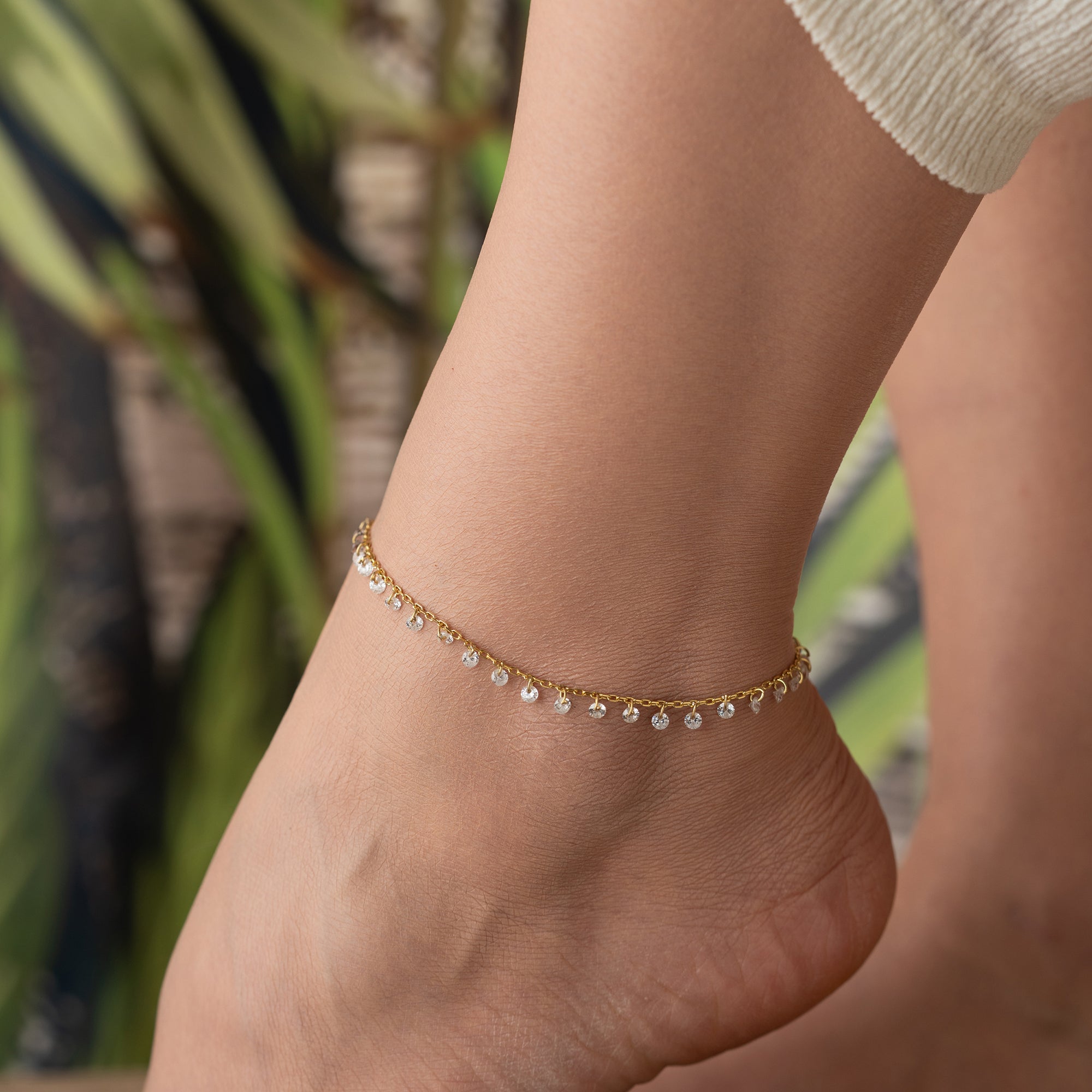SCHIMMER FUSSKETTE | 925 SILBER