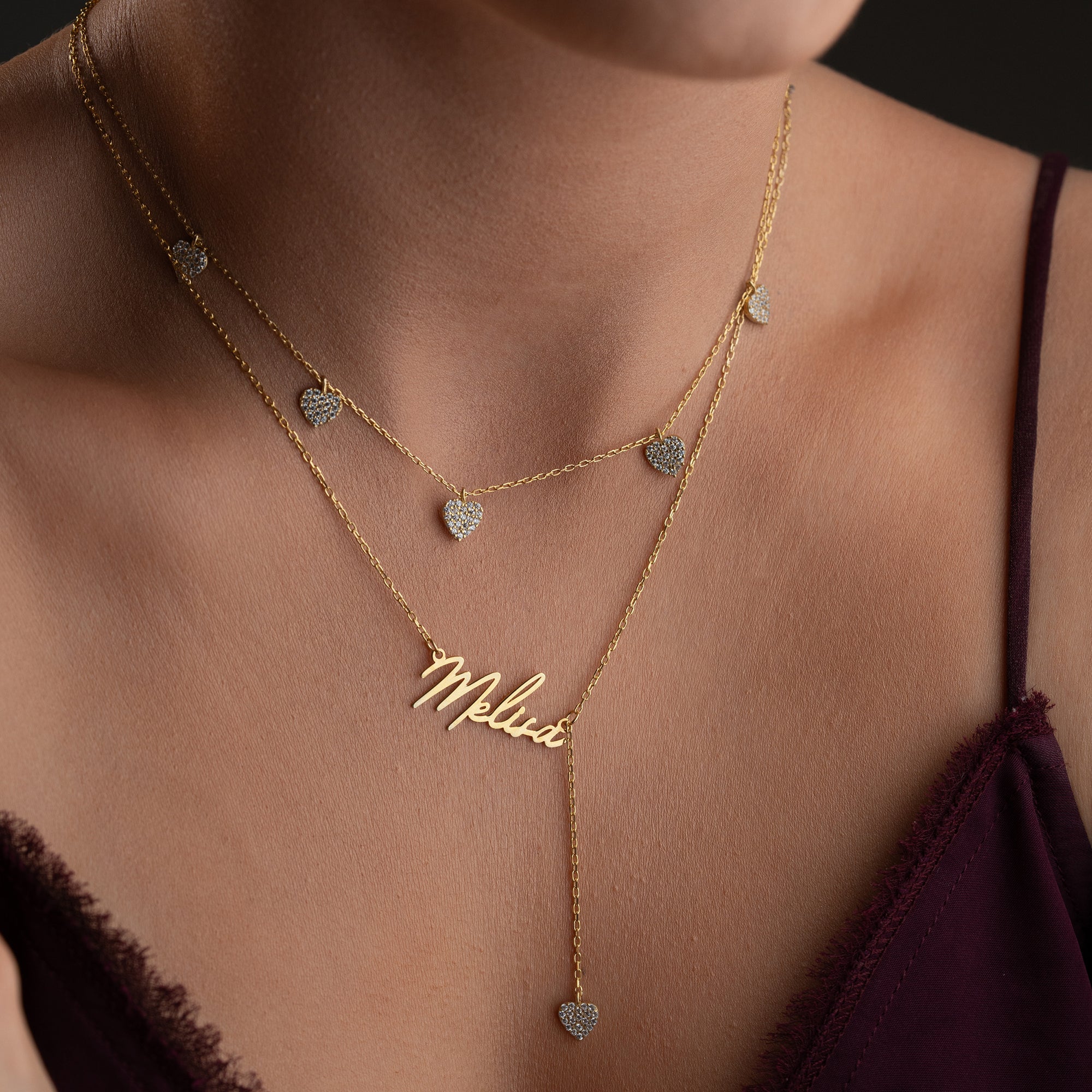 HERZ SET II HALSKETTE | 925 SILBER
