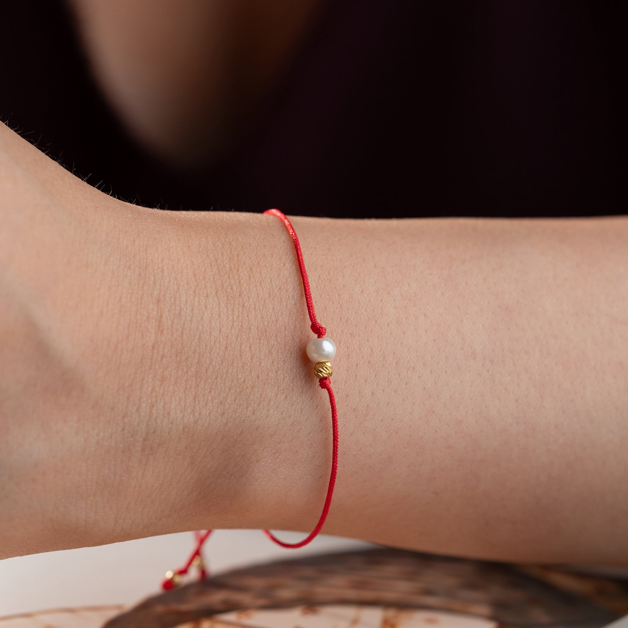 MINIMAL GLÜCKSPERLE ARMKETTE | 925 SILBER