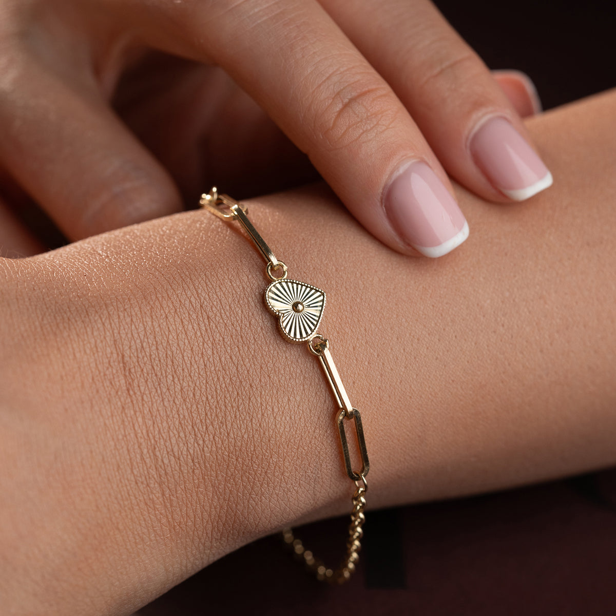HERZ-DESIGN KETTENKLAMMER DOCH ARMBAND