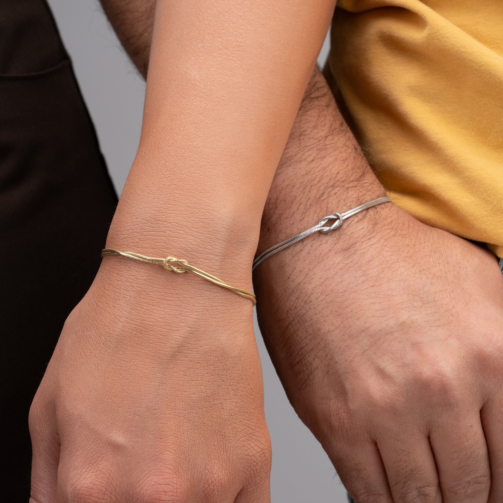 KNOTEN-GRAVUR PAAR ARMKETTE | 925 SILBER