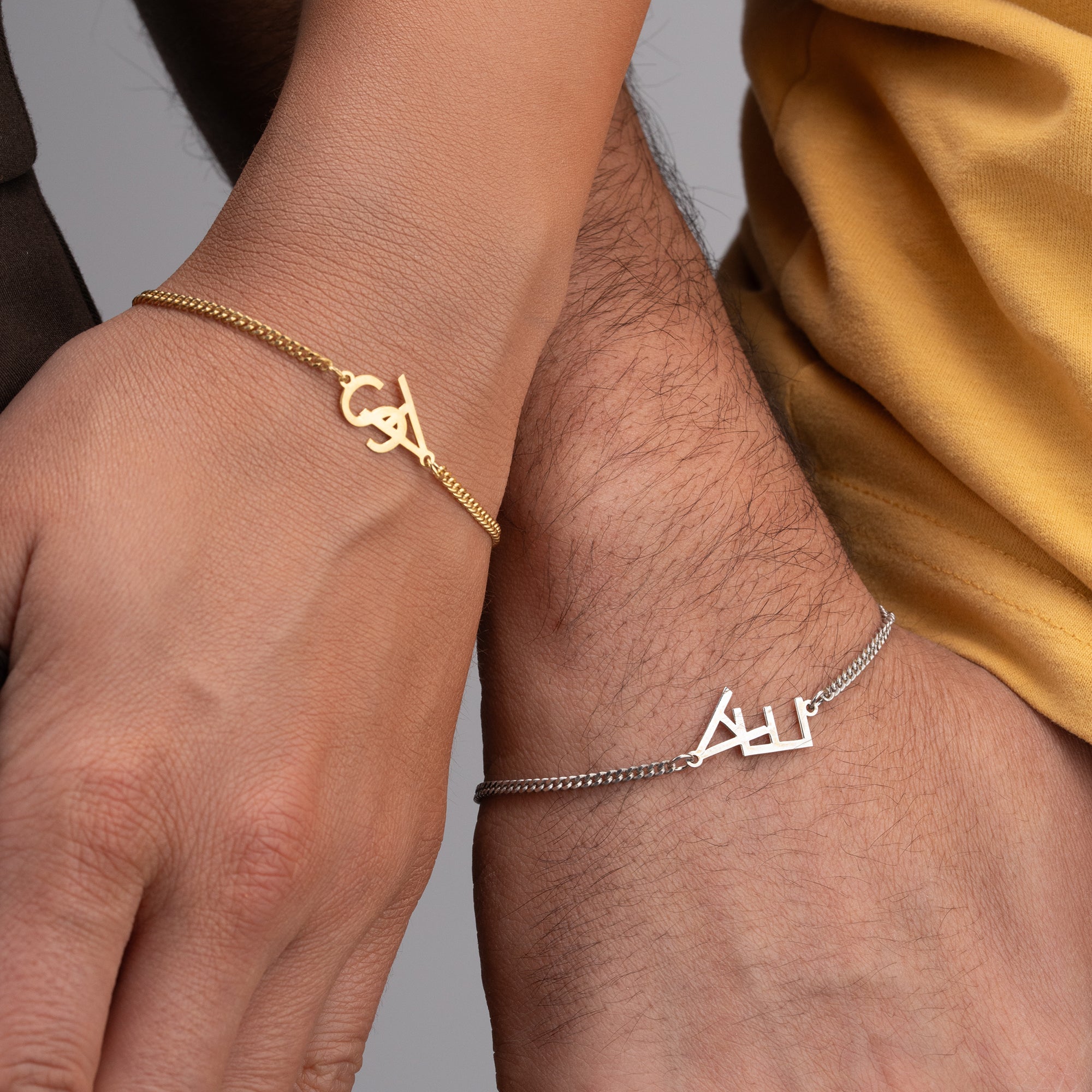 DOPPELBUCHSTABE ✨
 PAAR ARMKETTE | 925 SILBER