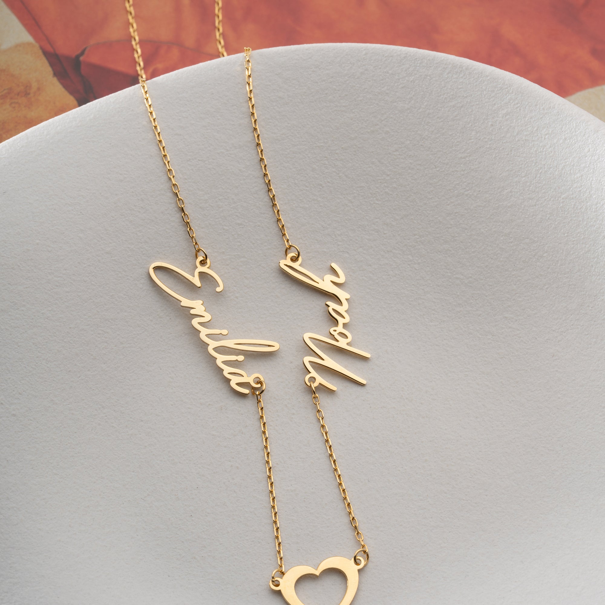 2'ER NAMENSKETTE MIT HERZ | 925 SILBER