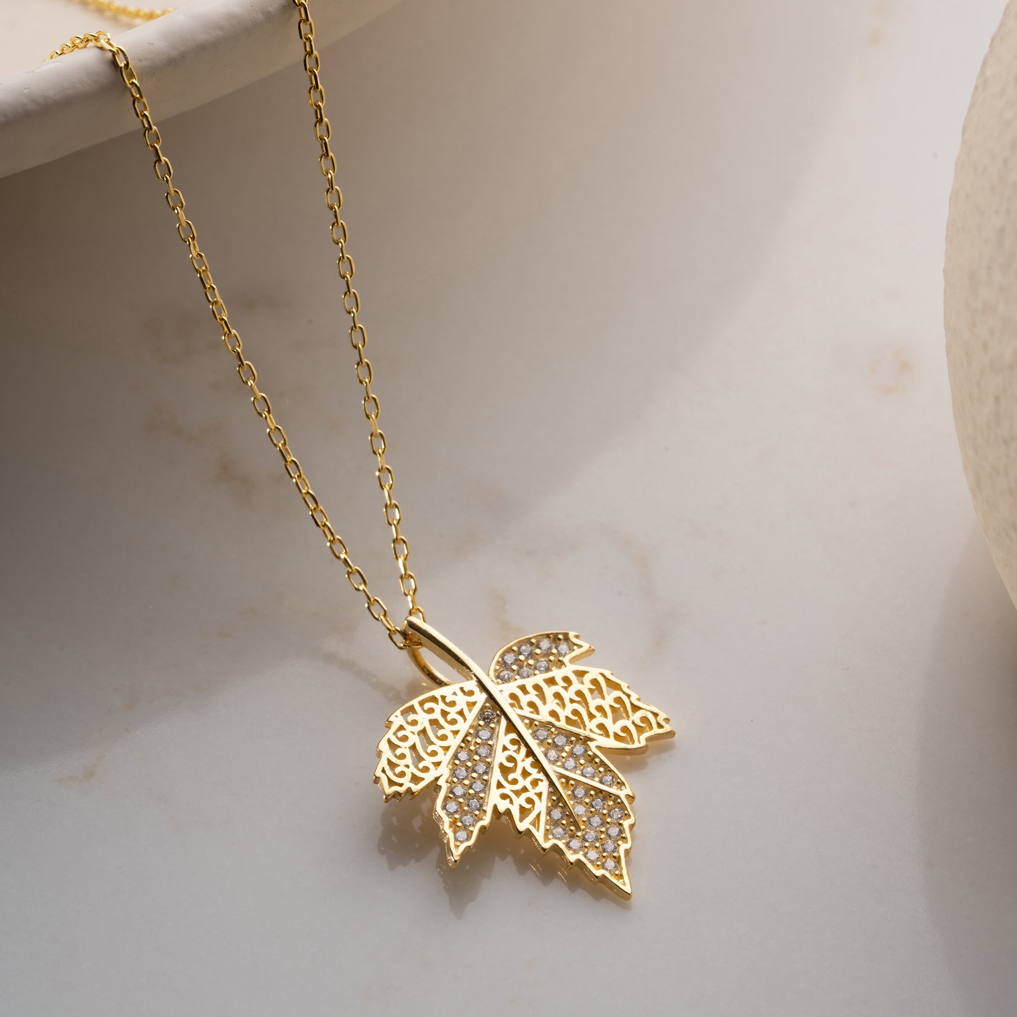 BLATT HALSKETTE | 925 SILBER