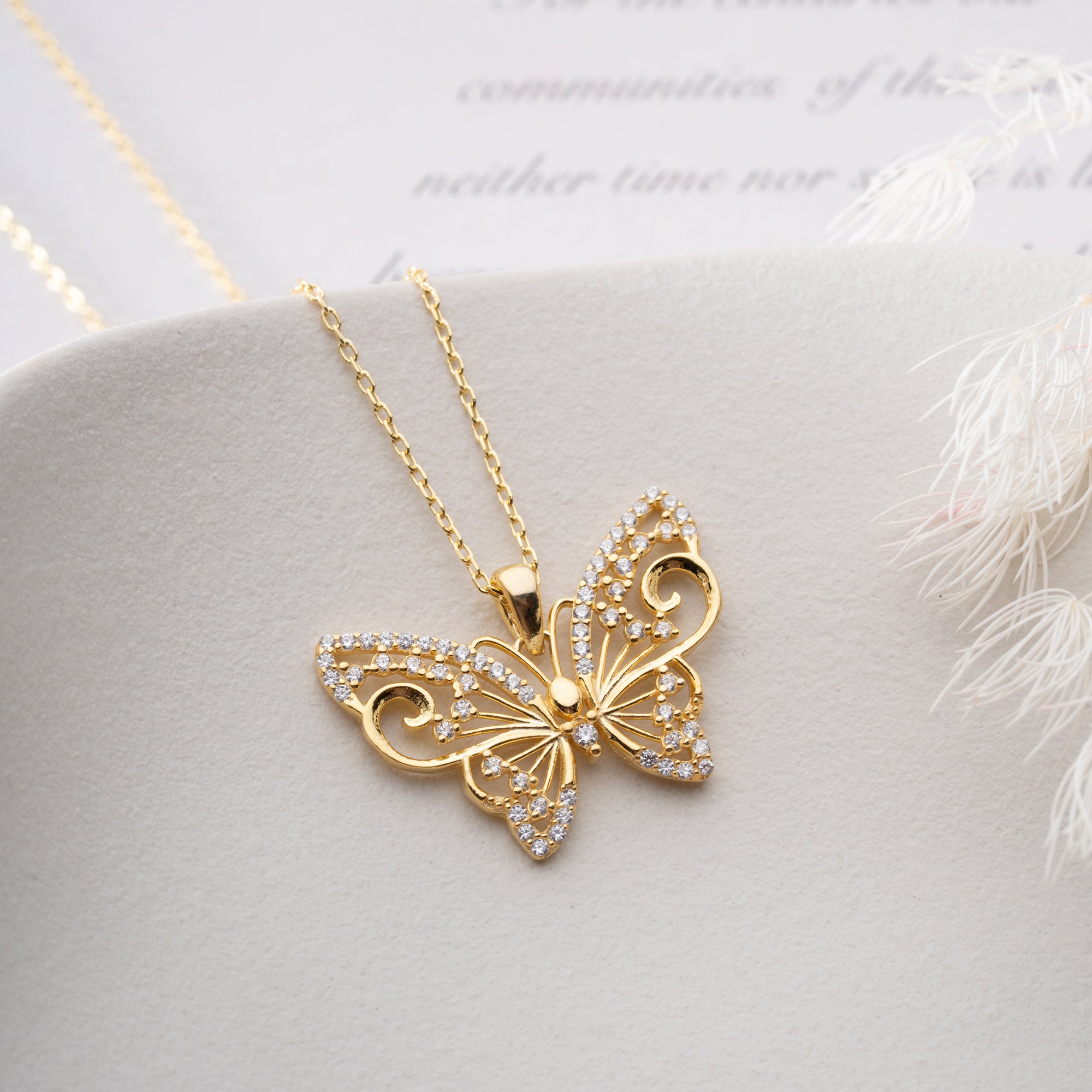 FINE BUTTERFLY HALSKETTE | 925 SILBER