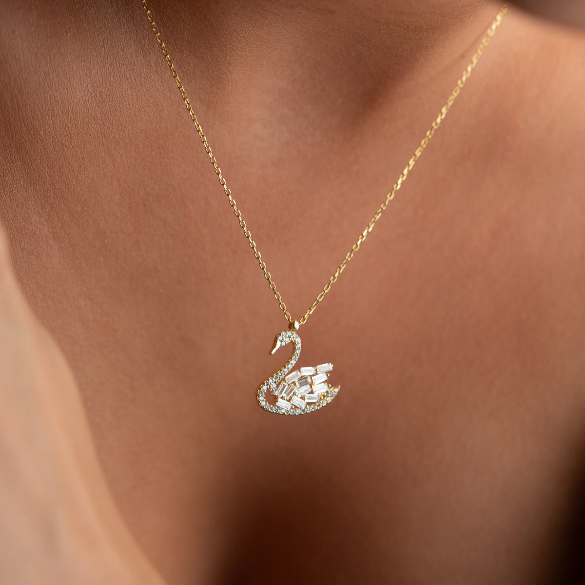 SCHWAN HALSKETTE | 925 SILBER