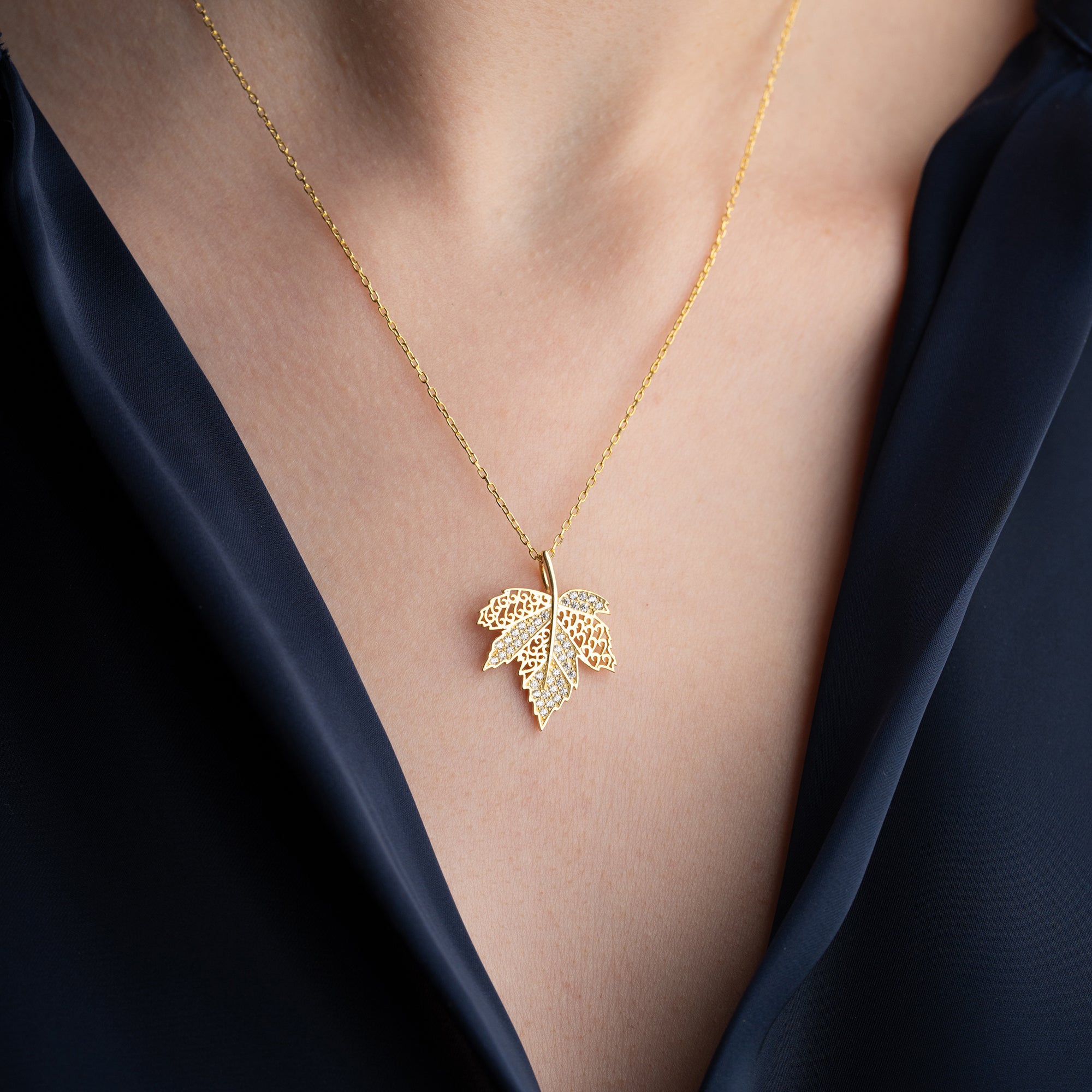BLATT HALSKETTE | 925 SILBER