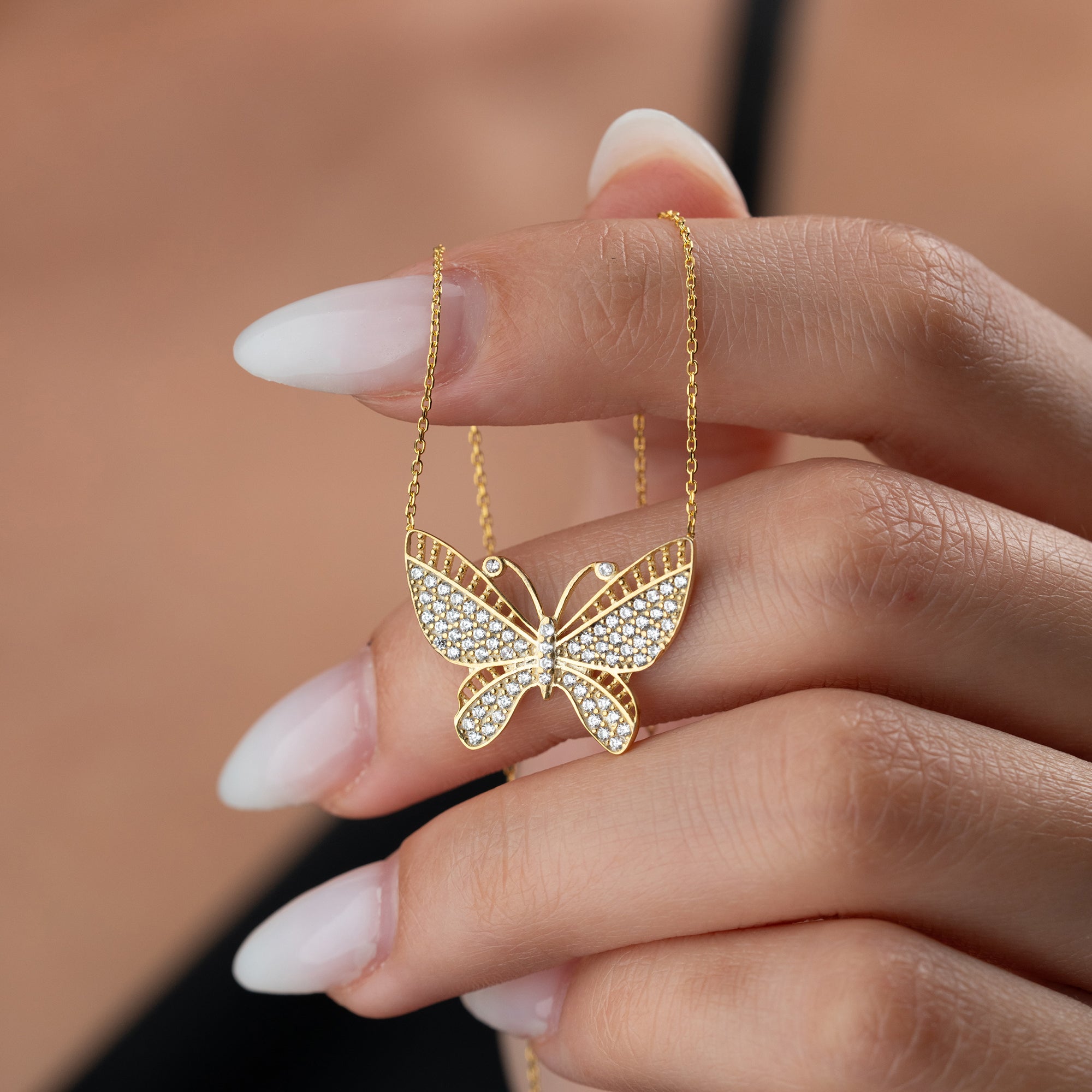 BUTTERFLY ZIRKONIA HALSKETTE II | 925 SILBER