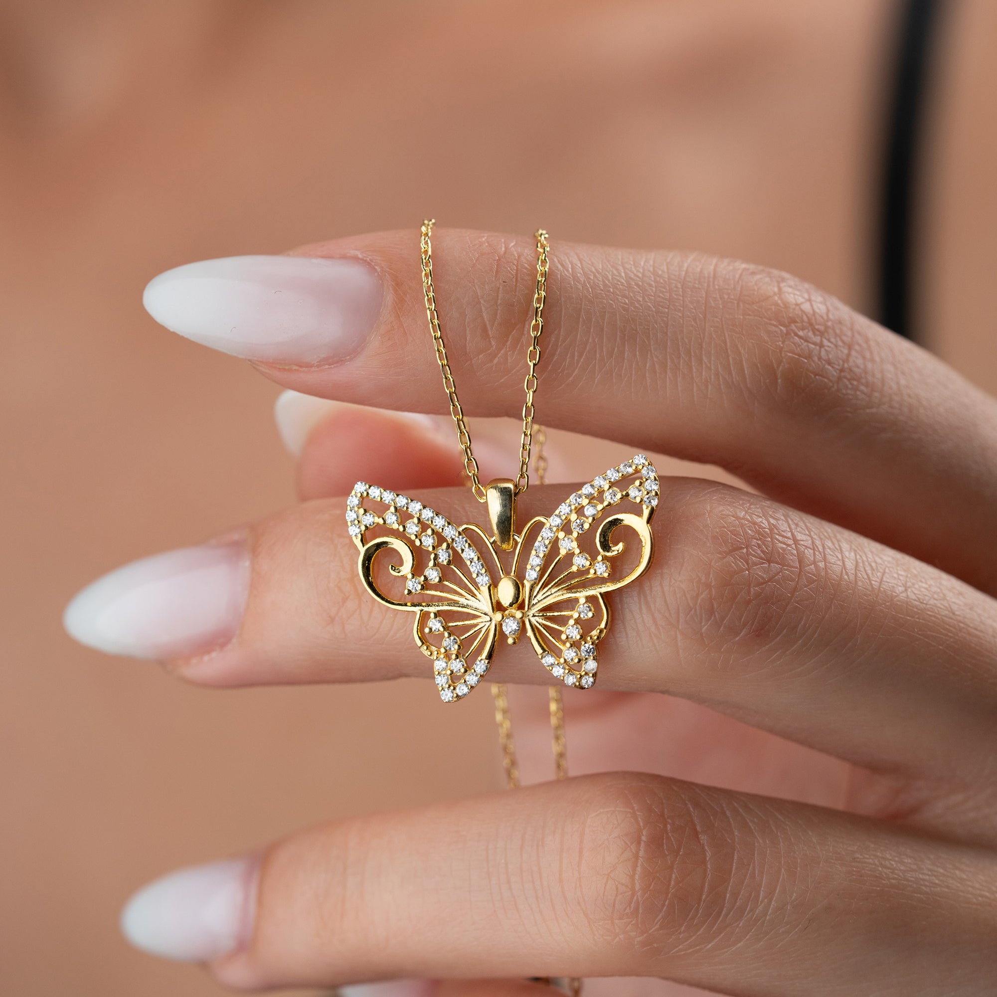 FINE BUTTERFLY HALSKETTE | 925 SILBER
