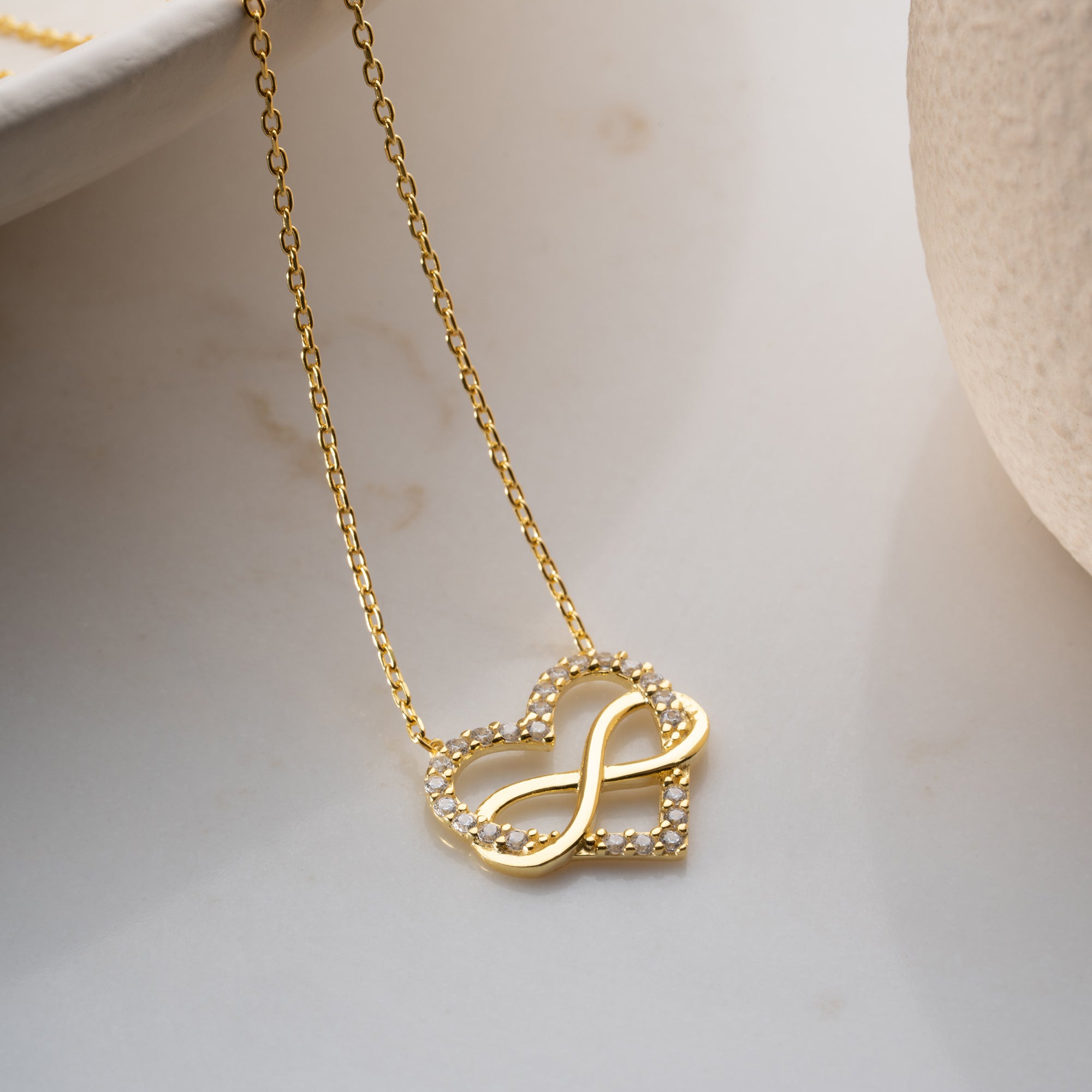 HERZ INFINITY HALSKETTE | 925 SILBER