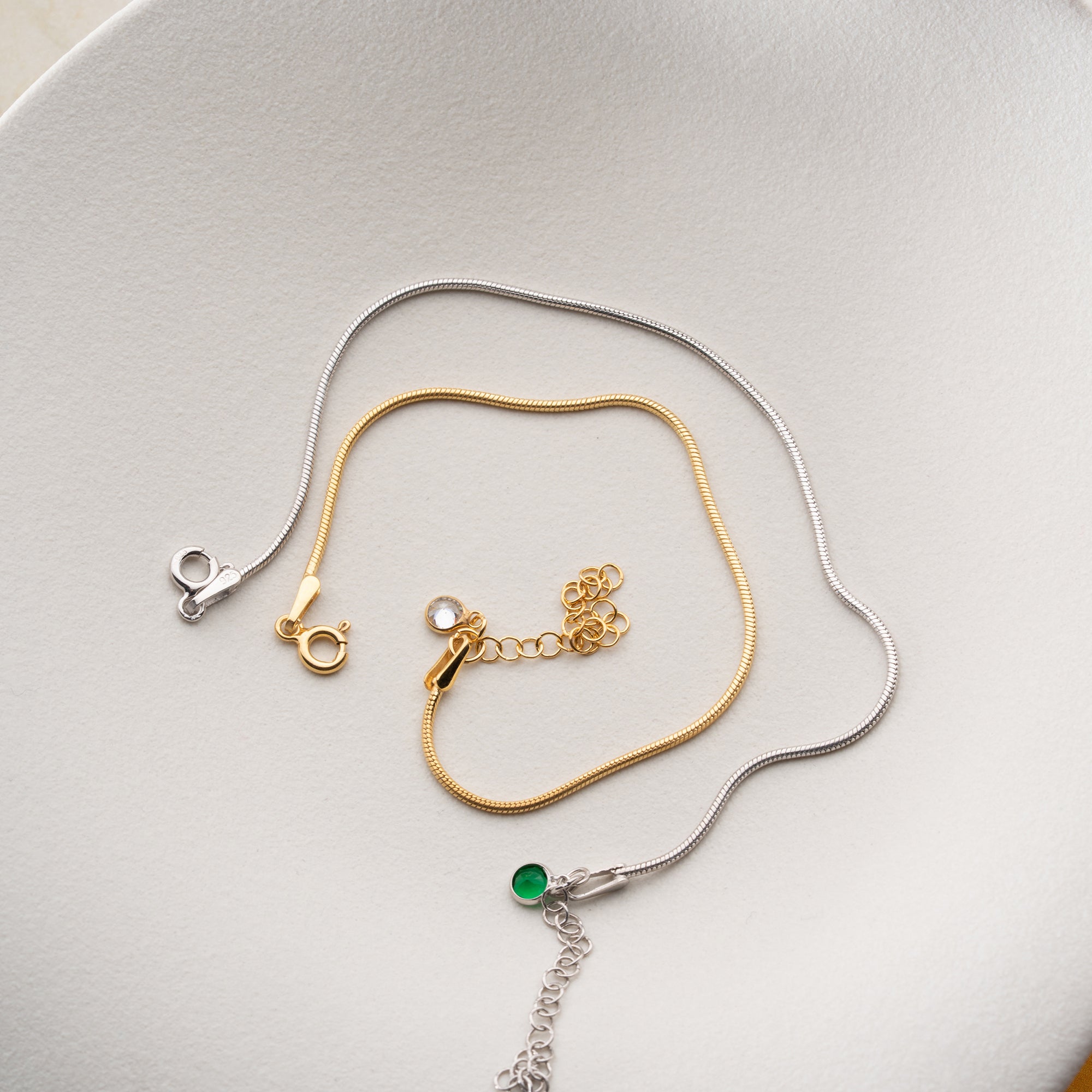 PARTNER GEBURTSSTEIN SEIL ARMBÄNDER | 925 SILBER