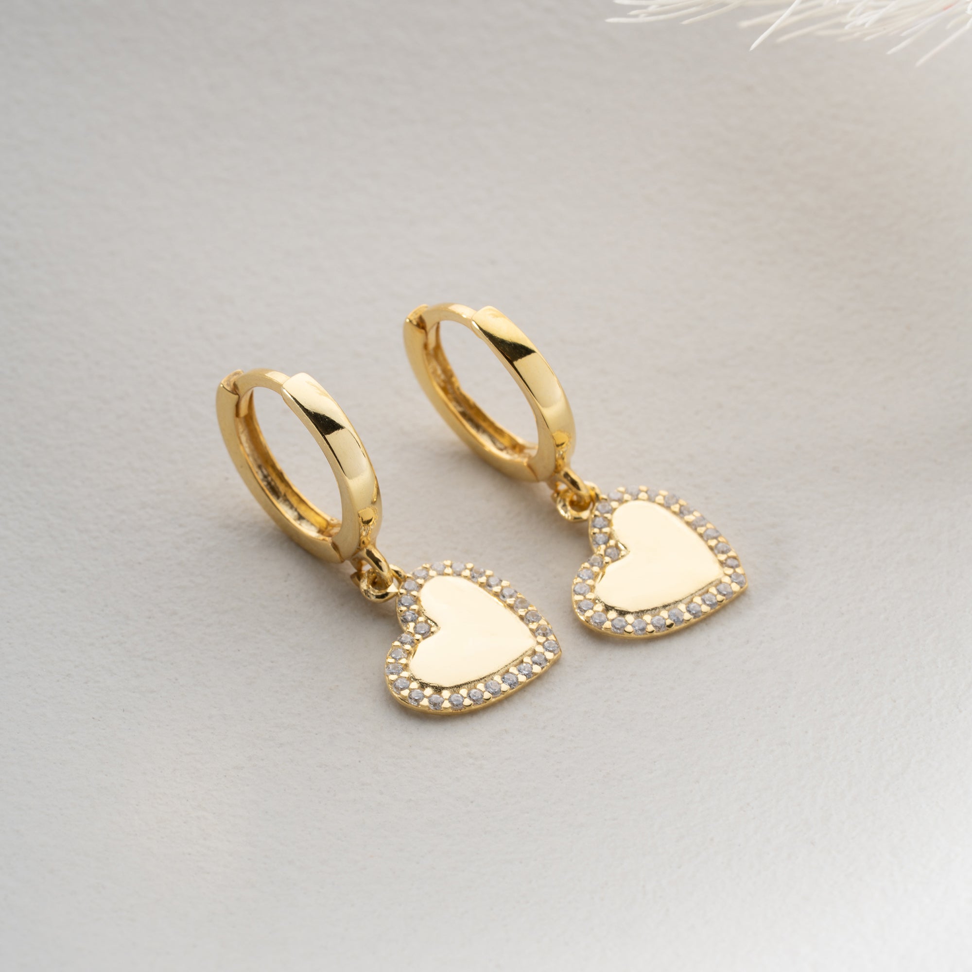 GIA HERZ OHRRINGE | 925 SILBER