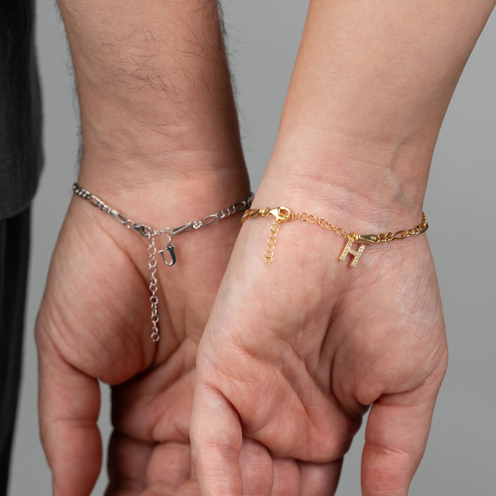 FIGARO BUCHSTABEN PARTNERARMBAND | 925 SILBER