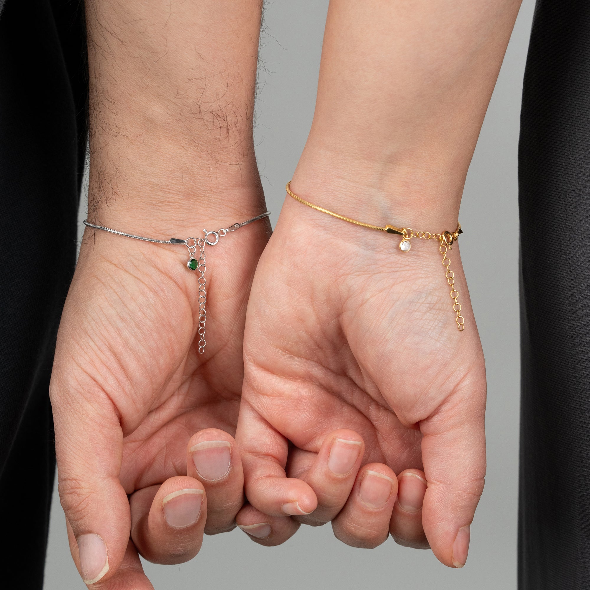 PARTNER GEBURTSSTEIN SEIL ARMBÄNDER | 925 SILBER