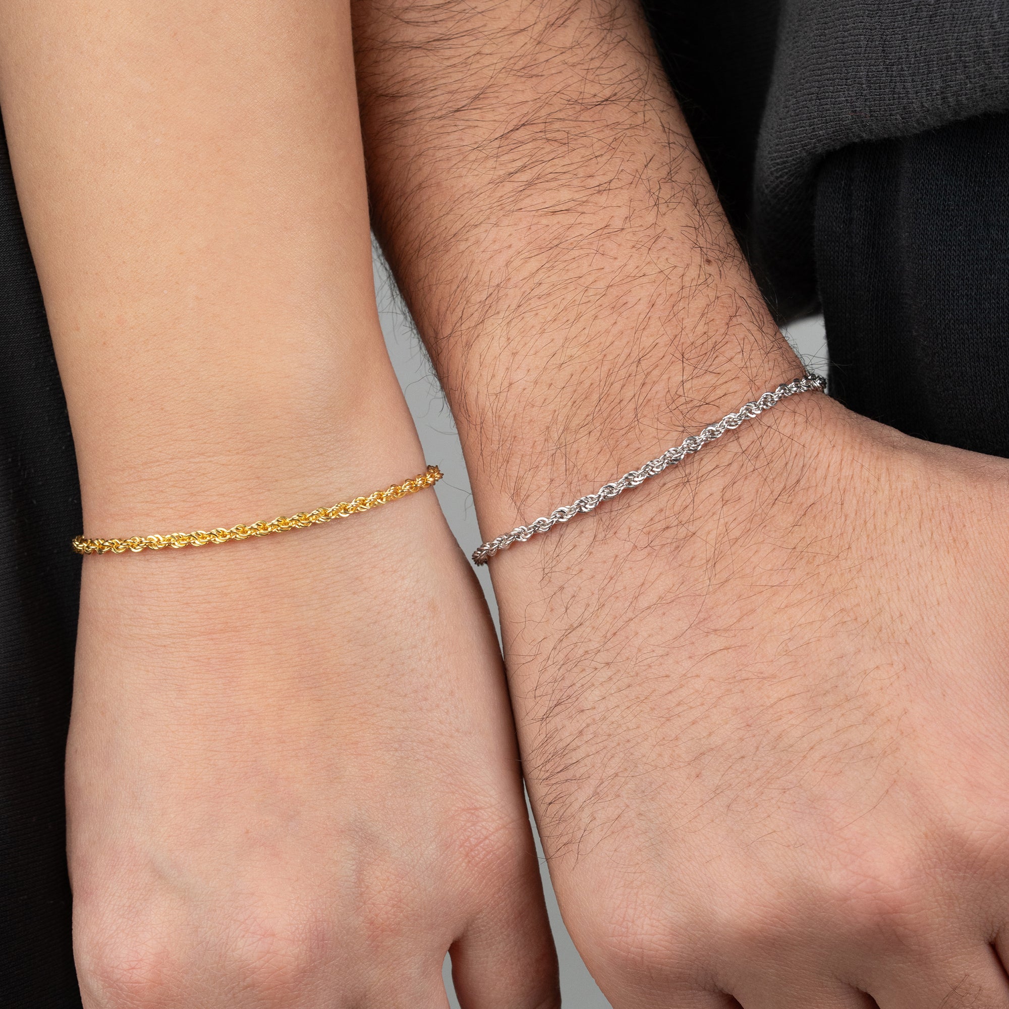 WIRBEL BUCHSTABEN PARTNERARMBAND | 925 SILBER