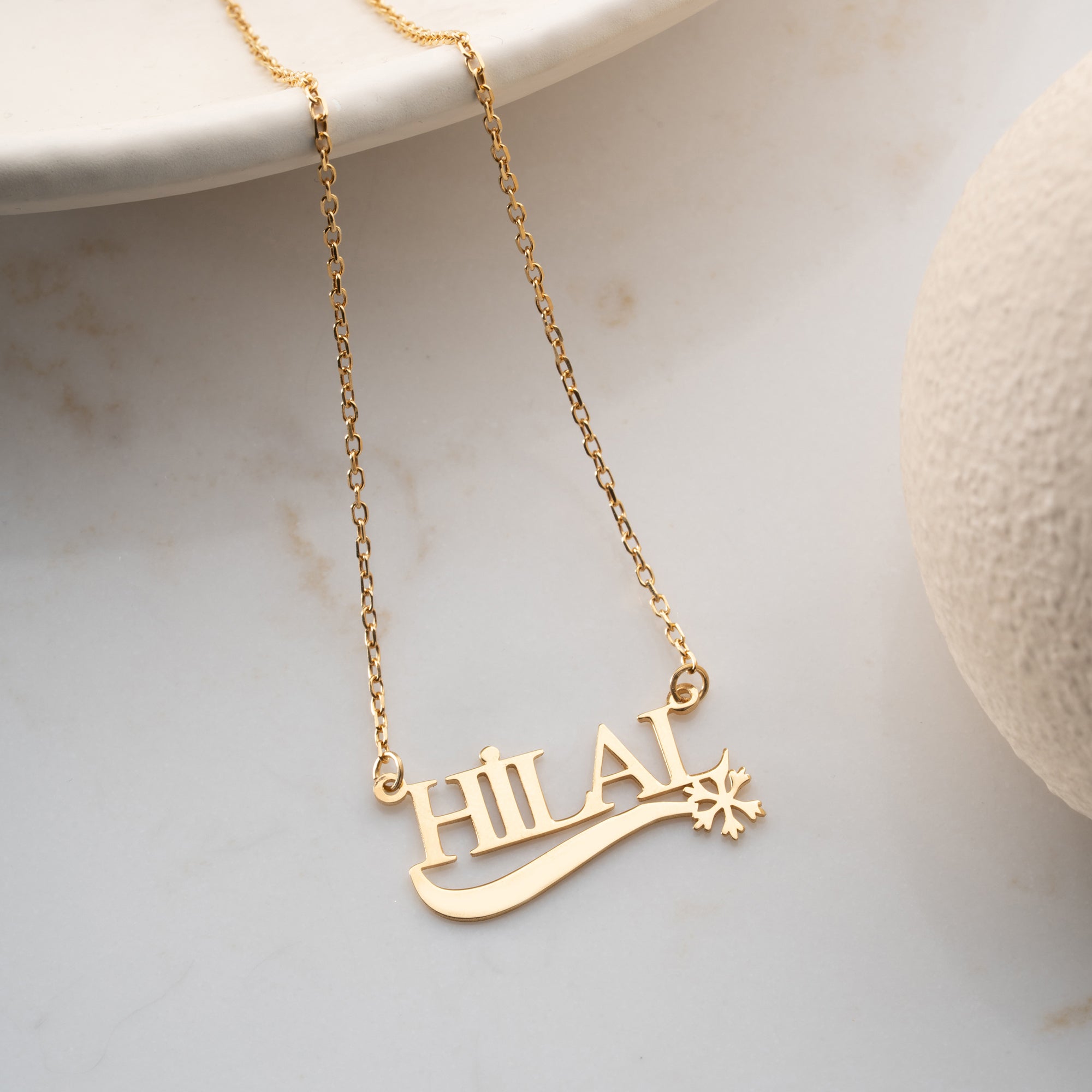 SCHNEEFLOCKE NAMENSKETTE | 925 SILBER