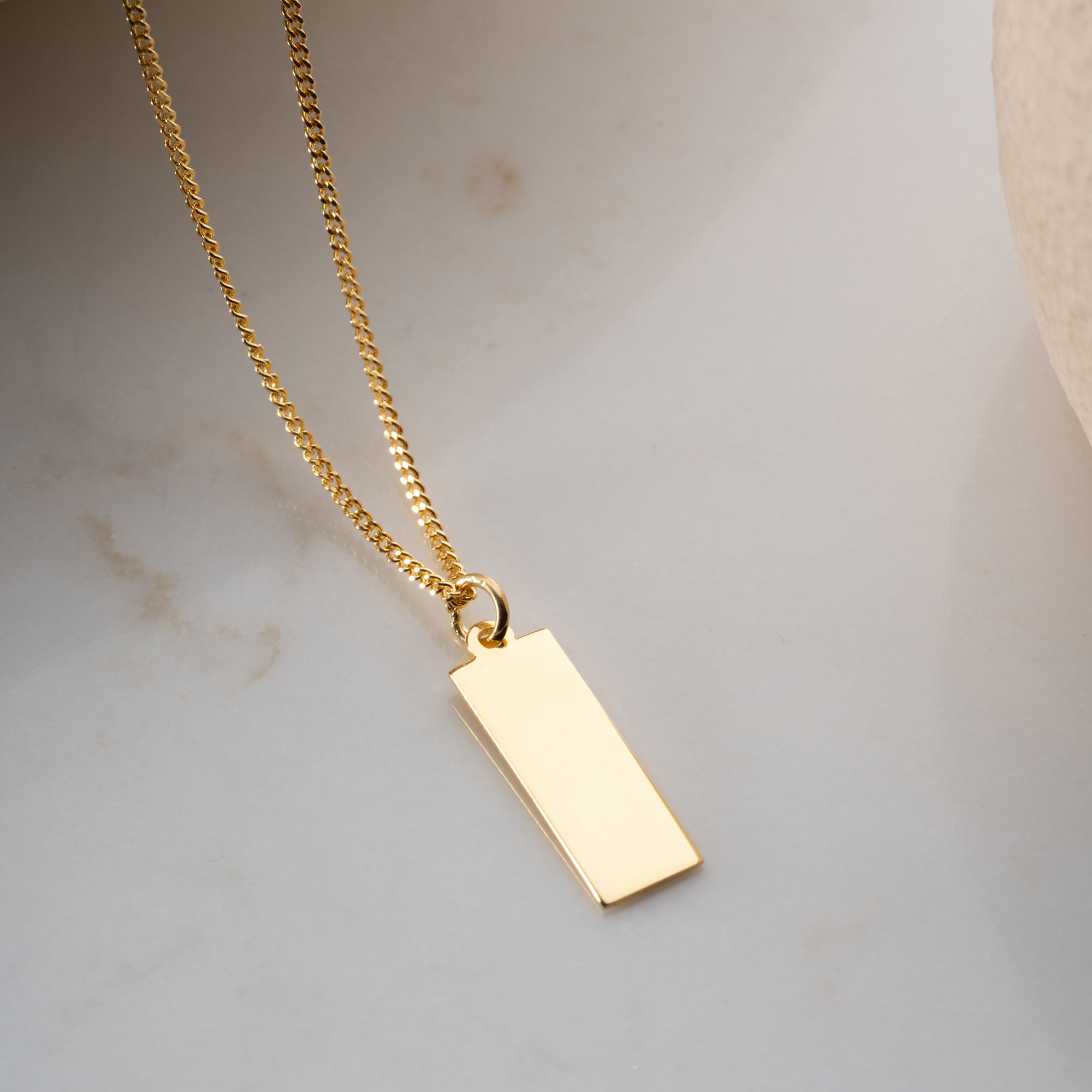 Senkrechte Gravurkette | 925 SILBER