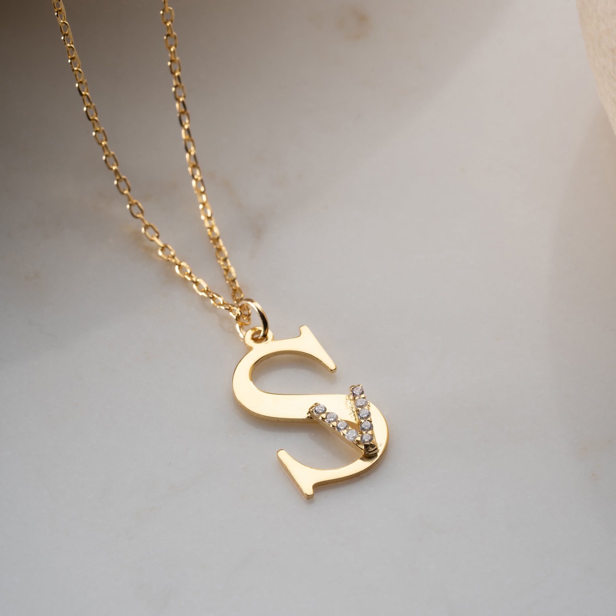 INITIALEN COMBO HALSKETTE | 925 SILBER