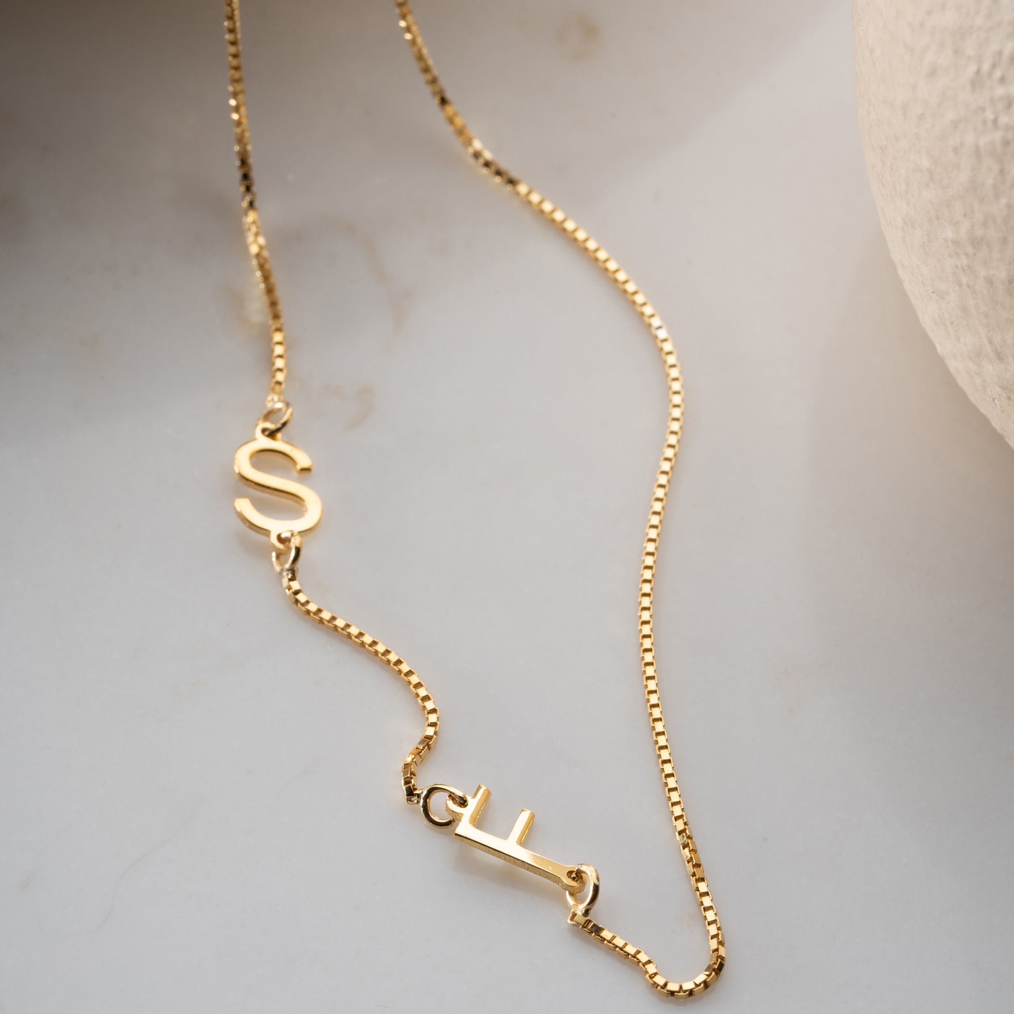 CUBIC DUO BASIC BUCHSTABEN HALSKETTE | 925 SILBER