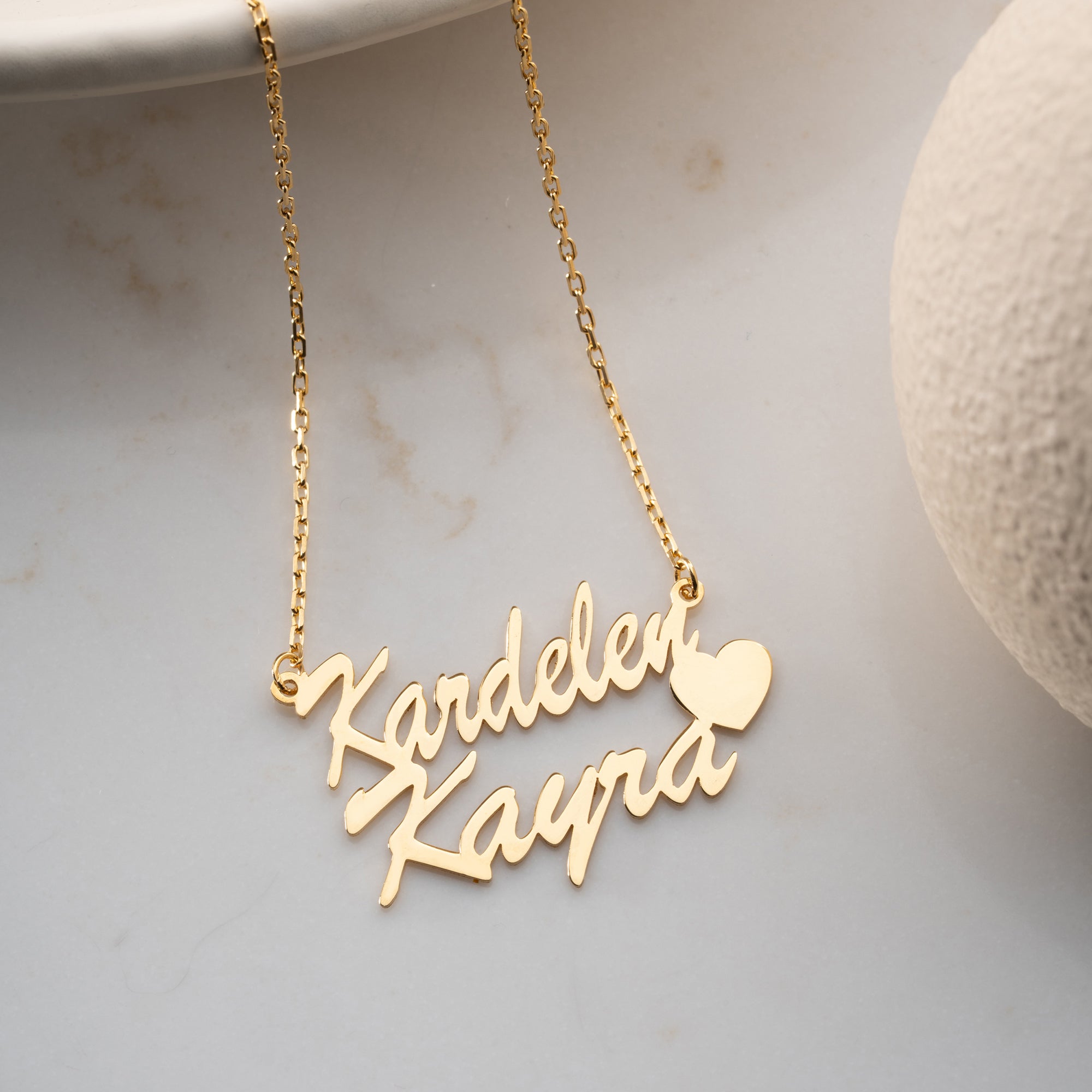 ZWEIER NAMENS HALSKETTE  | 925 SILBER