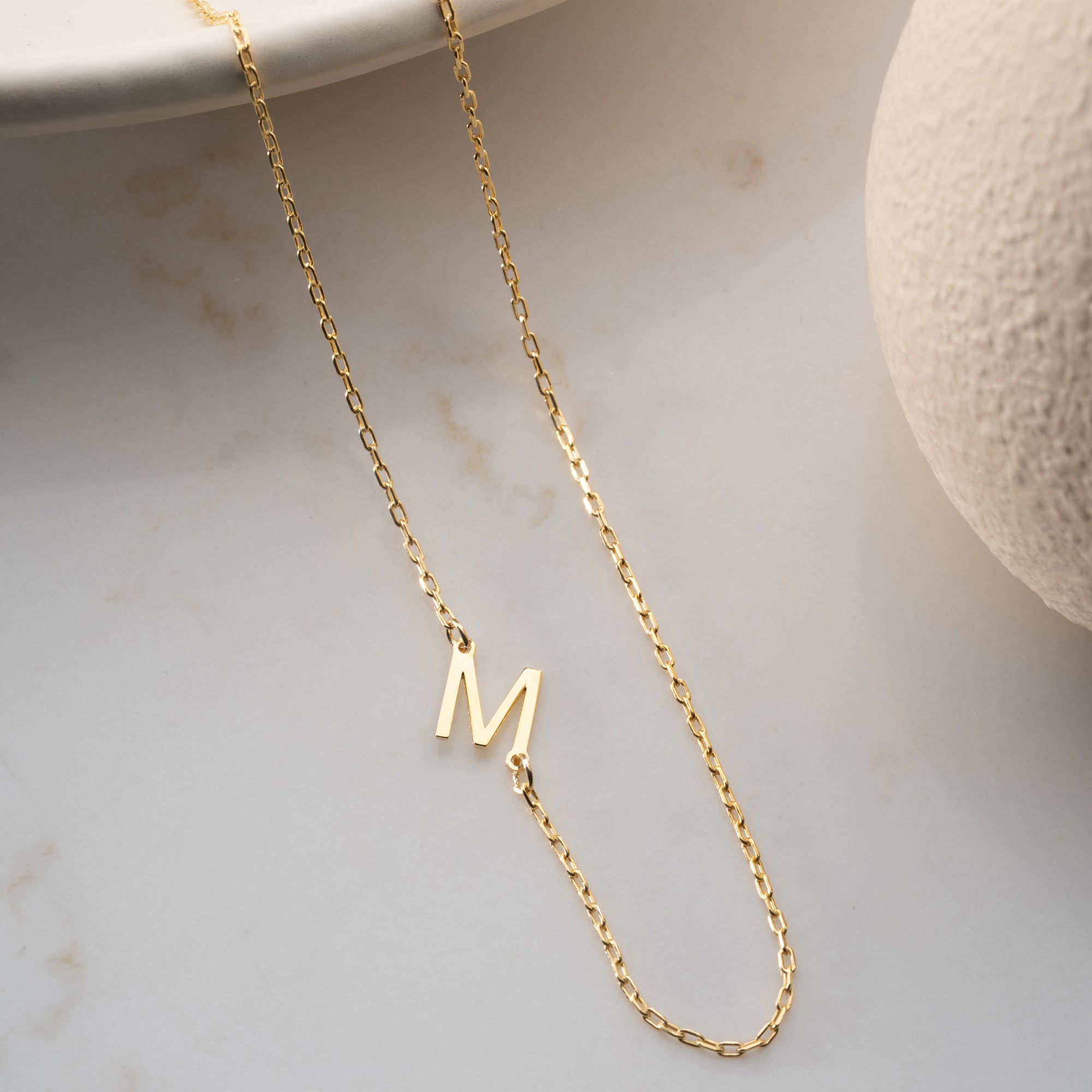 MINIMAL BUCHSTABEN HALSKETTE III | 925 SILBER