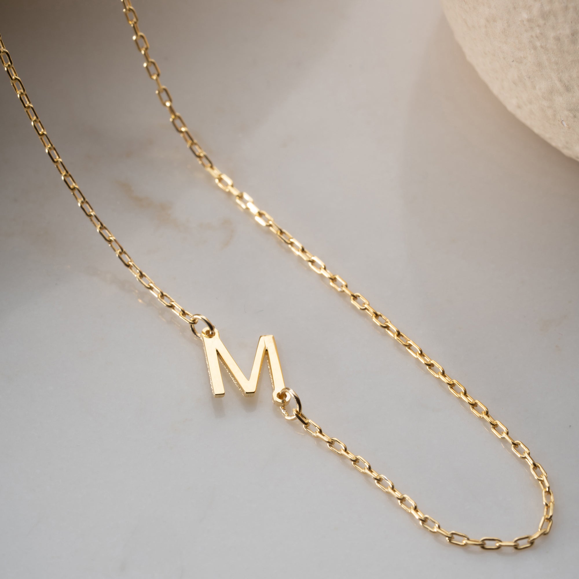 MINIMAL BUCHSTABEN HALSKETTE III | 925 SILBER