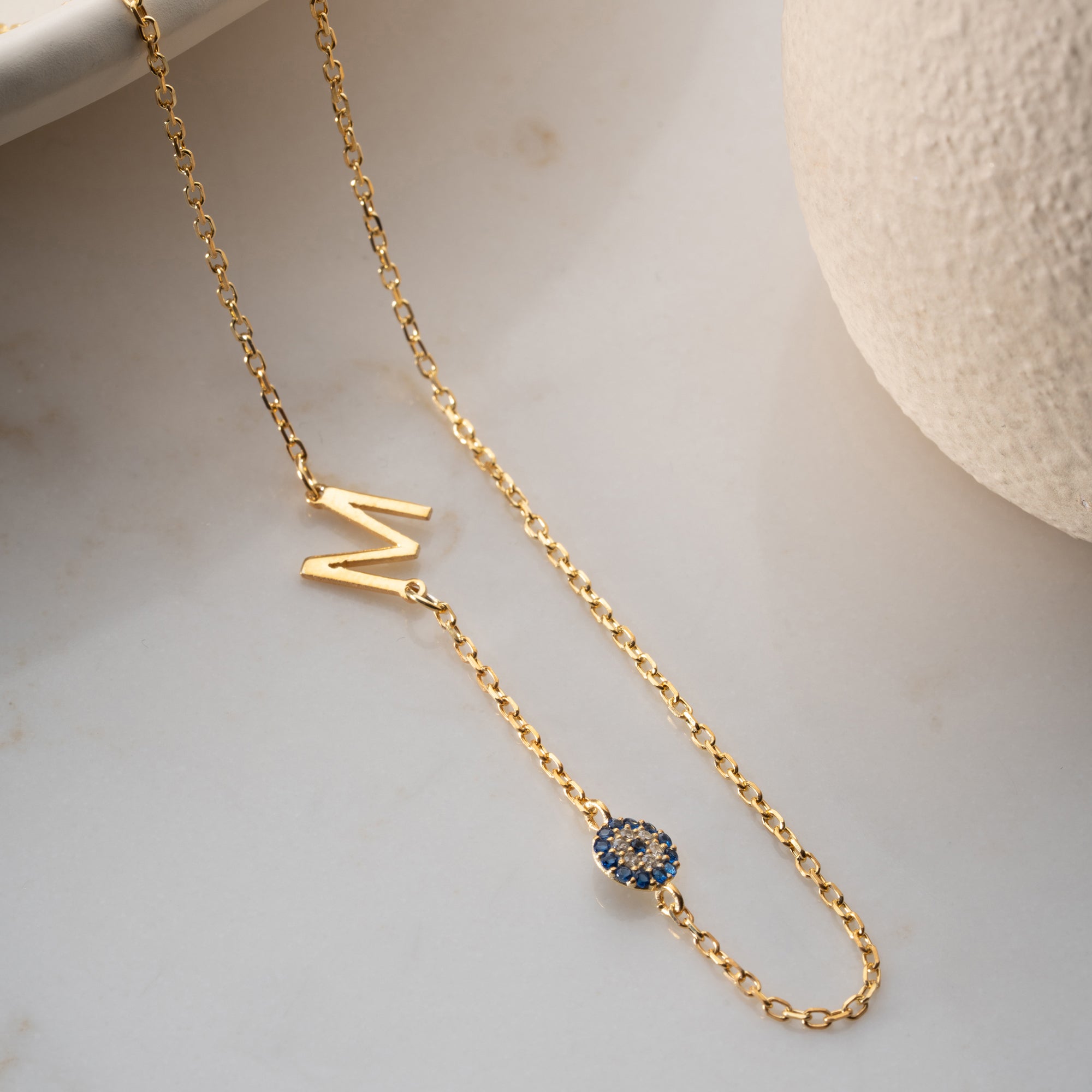 LETTER X NAZAR NECKLACE | 925 SILBER