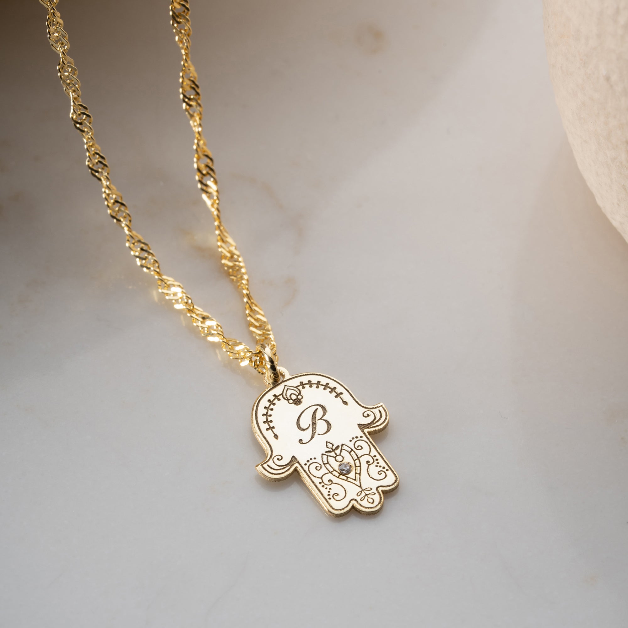 Fatima's Hand with Desired Letter | 925 Silver