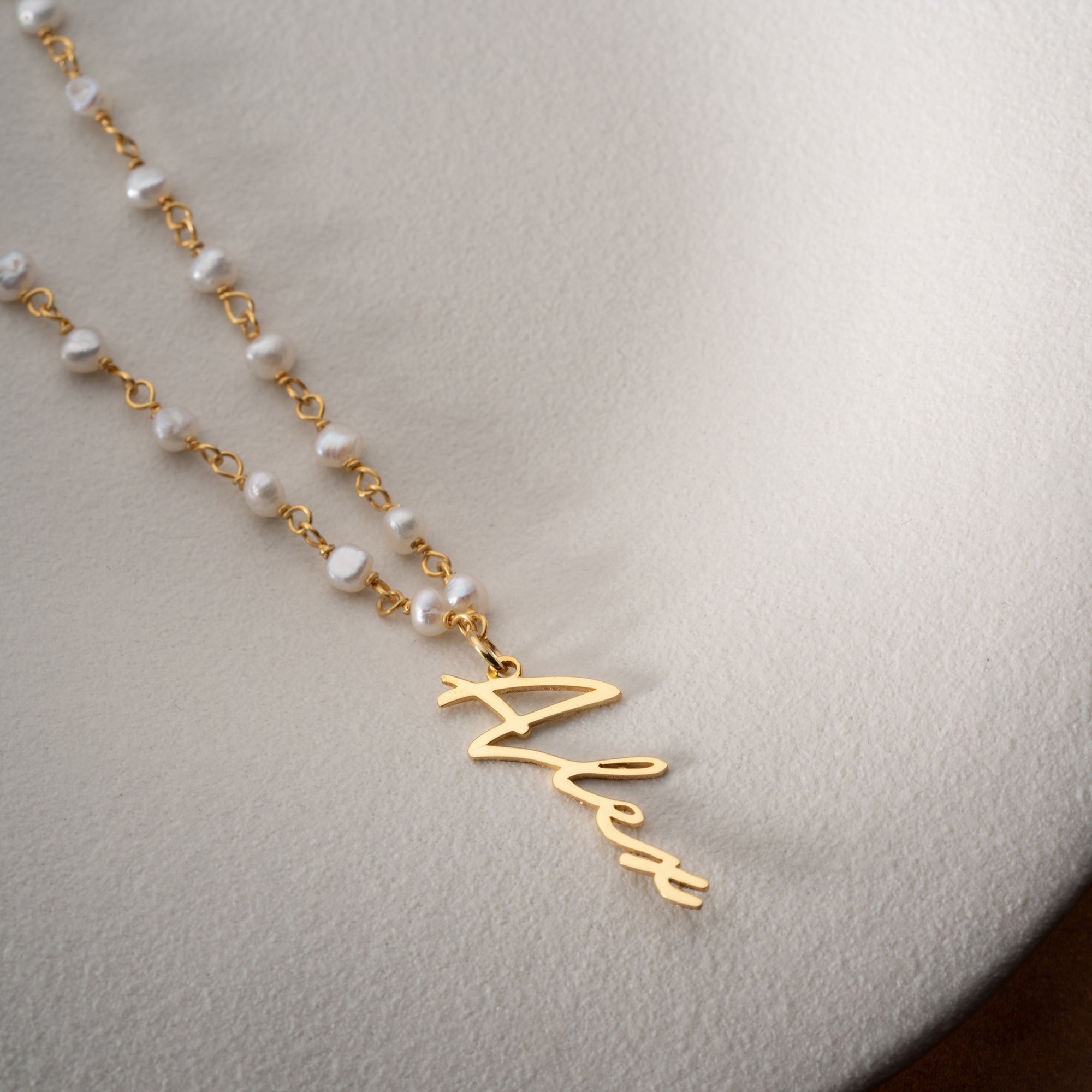 CHAIN ​​DESIGN PEARL NECKLACE BASIC SIGNATURE | 925 SILVER