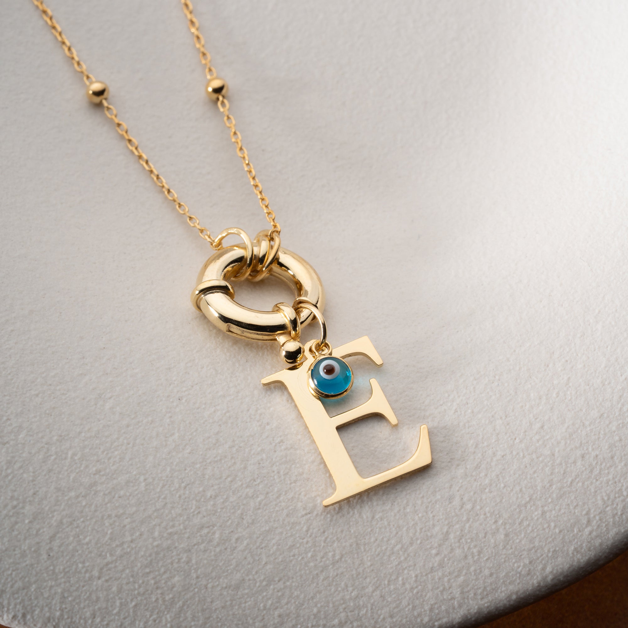 Letters Chain with Nazar - 925 SILVER