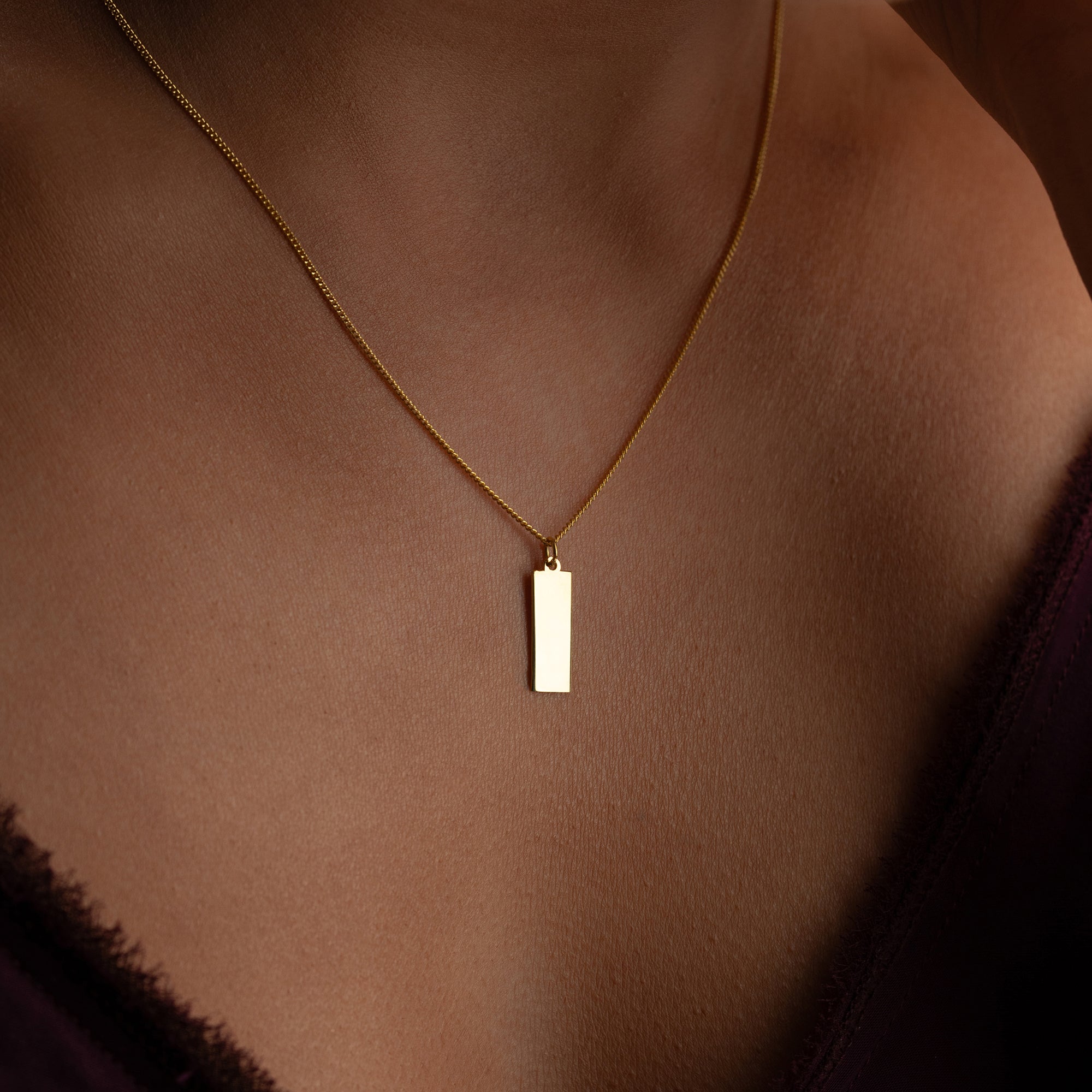 Senkrechte Gravurkette | 925 SILBER