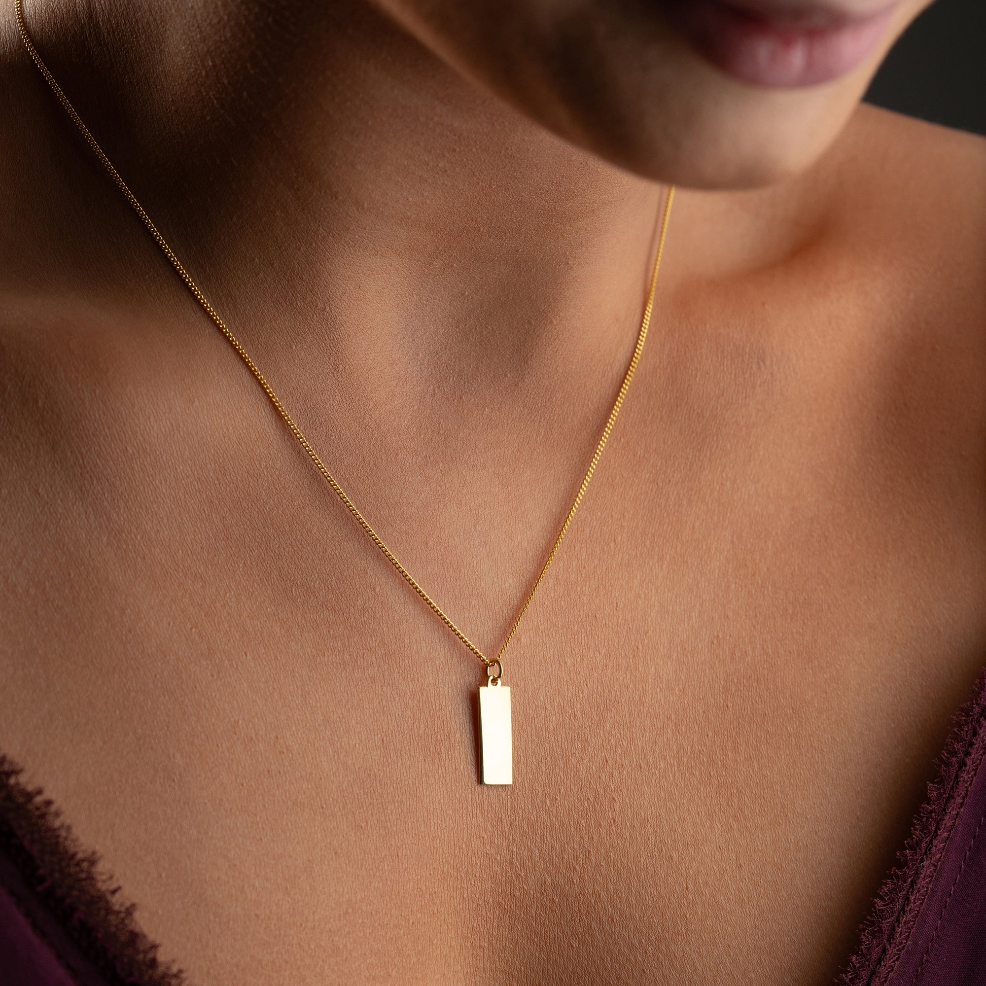 Senkrechte Gravurkette | 925 SILBER