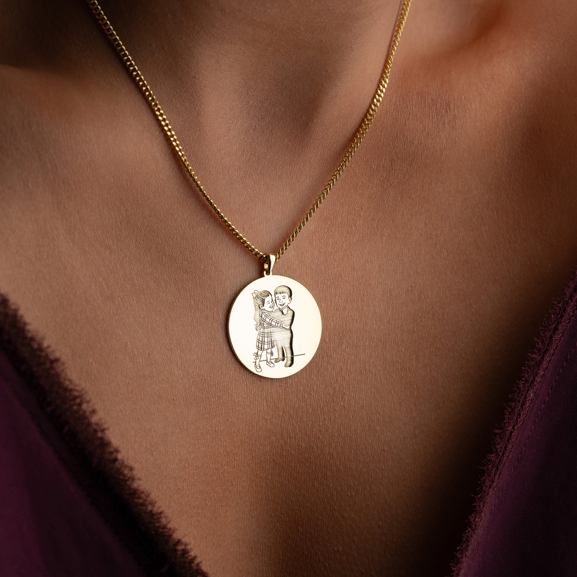 PHOTO GRAVUR KETTE | 925 SILBER