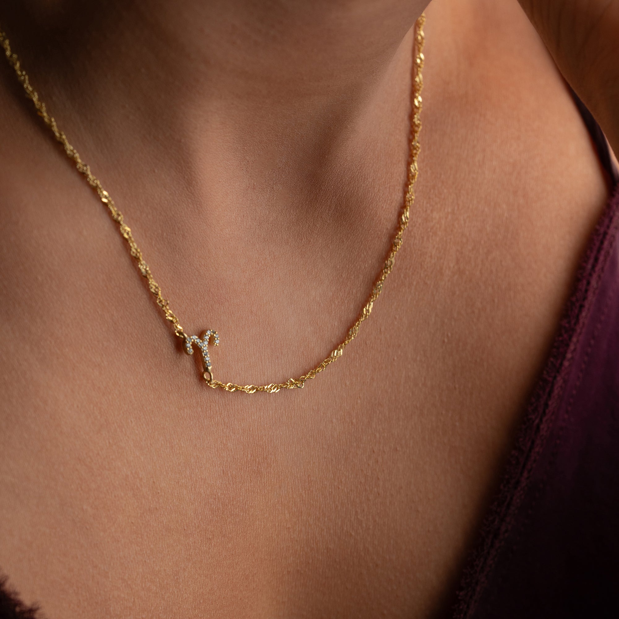 SINGAPUR ZIRKONIA STERNZEICHEN HALSKETTE | 925 SILBER