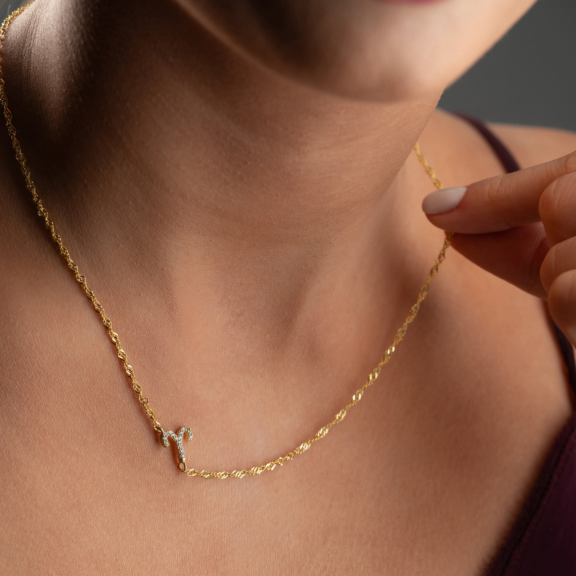 SINGAPUR ZIRKONIA STERNZEICHEN HALSKETTE | 925 SILBER