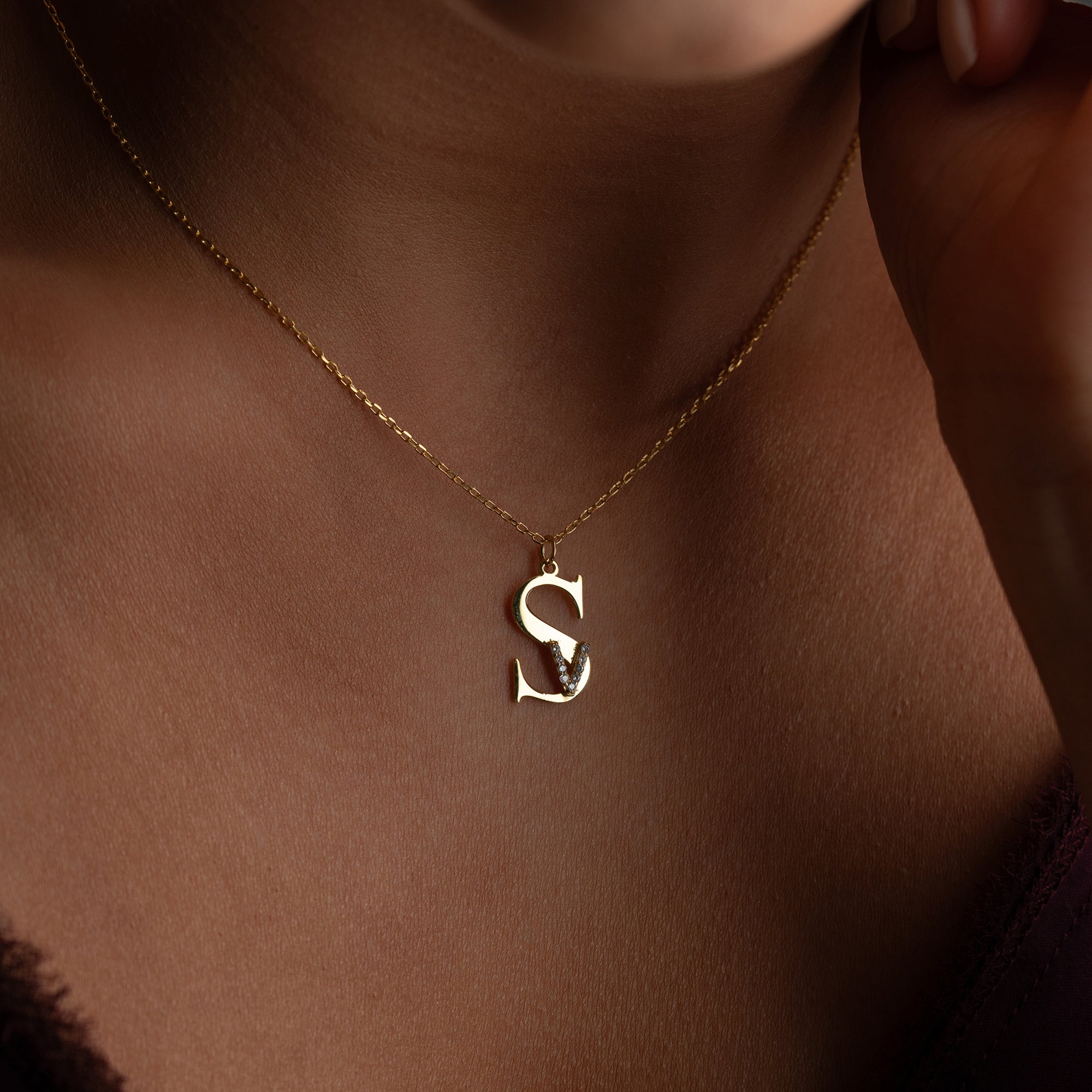 INITIALEN COMBO HALSKETTE | 925 SILBER