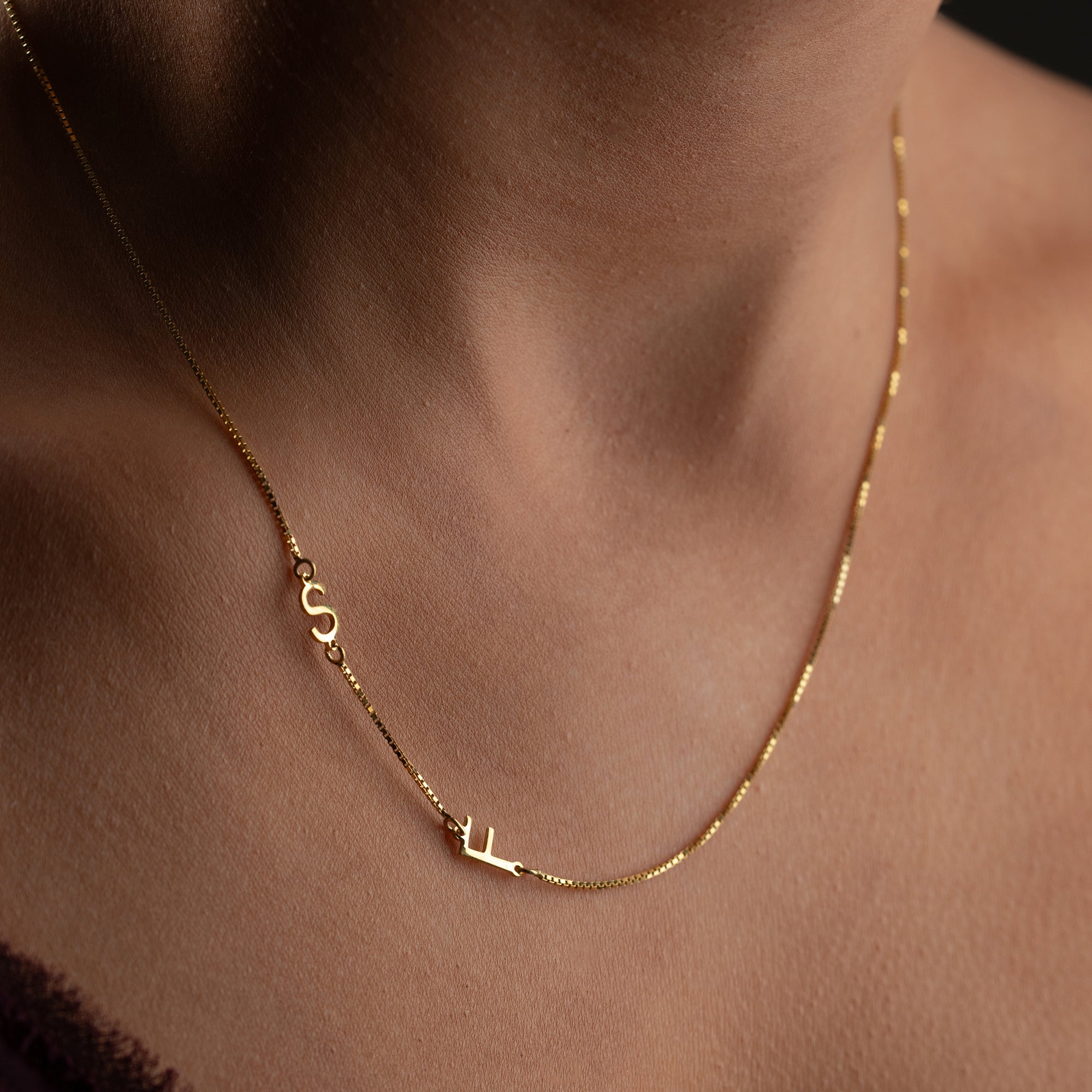 CUBIC DUO BASIC BUCHSTABEN HALSKETTE | 925 SILBER