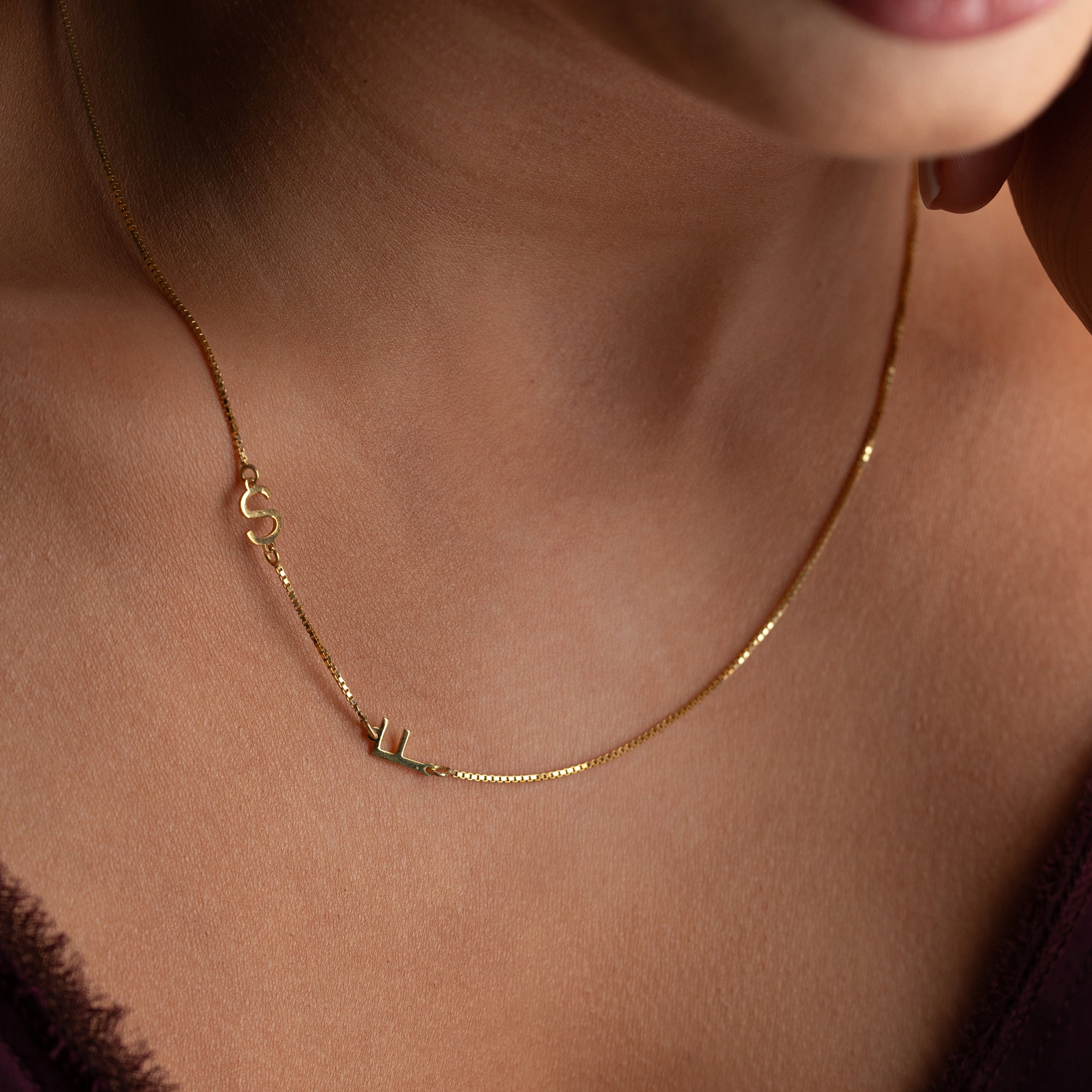 CUBIC DUO BASIC BUCHSTABEN HALSKETTE | 925 SILBER