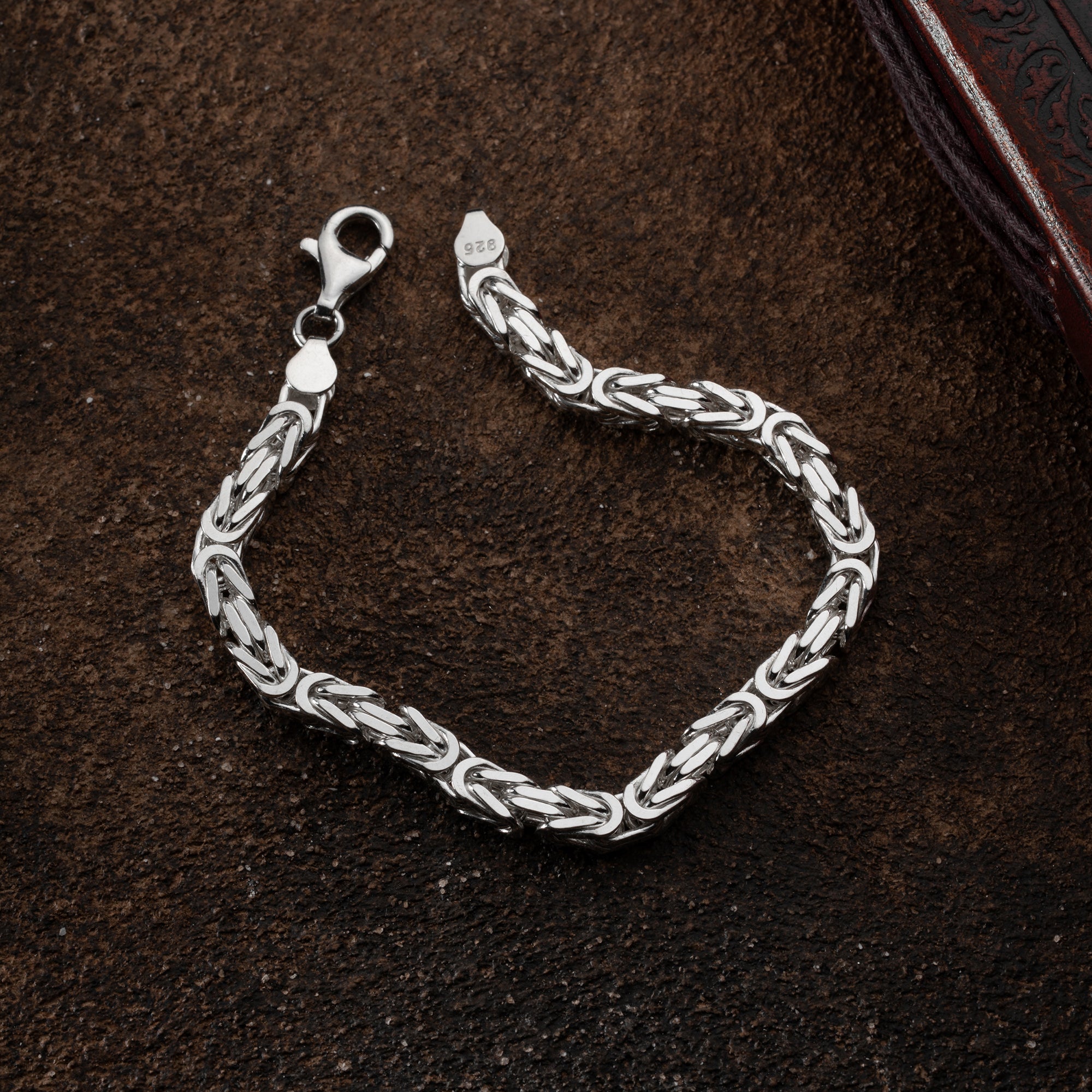KÖNIGSARMBAND MASSIV VIERKANT 5MM | 925 SILBER