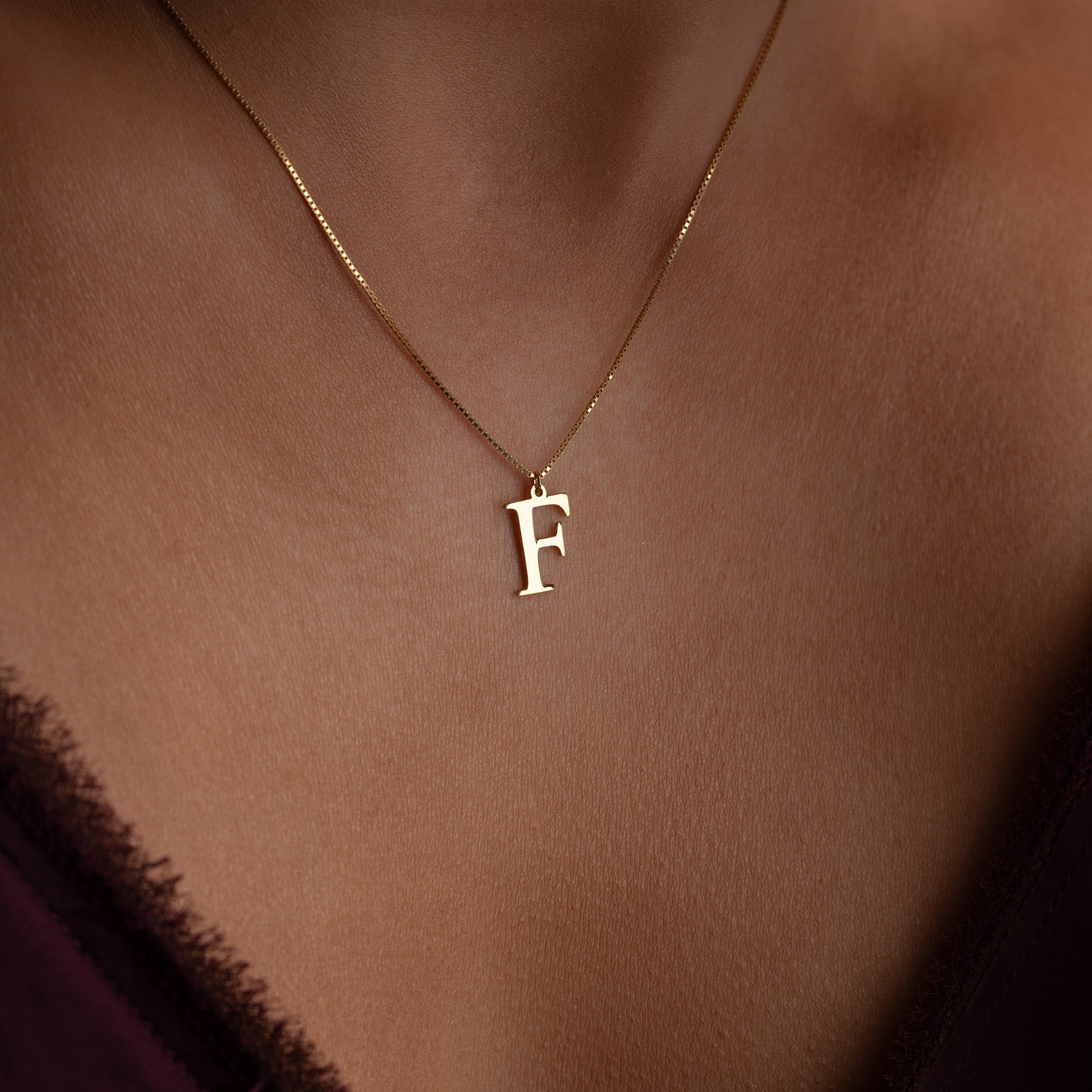 ELEGANTE BUCHSTABEN HALSKETTE | 925 SILBER