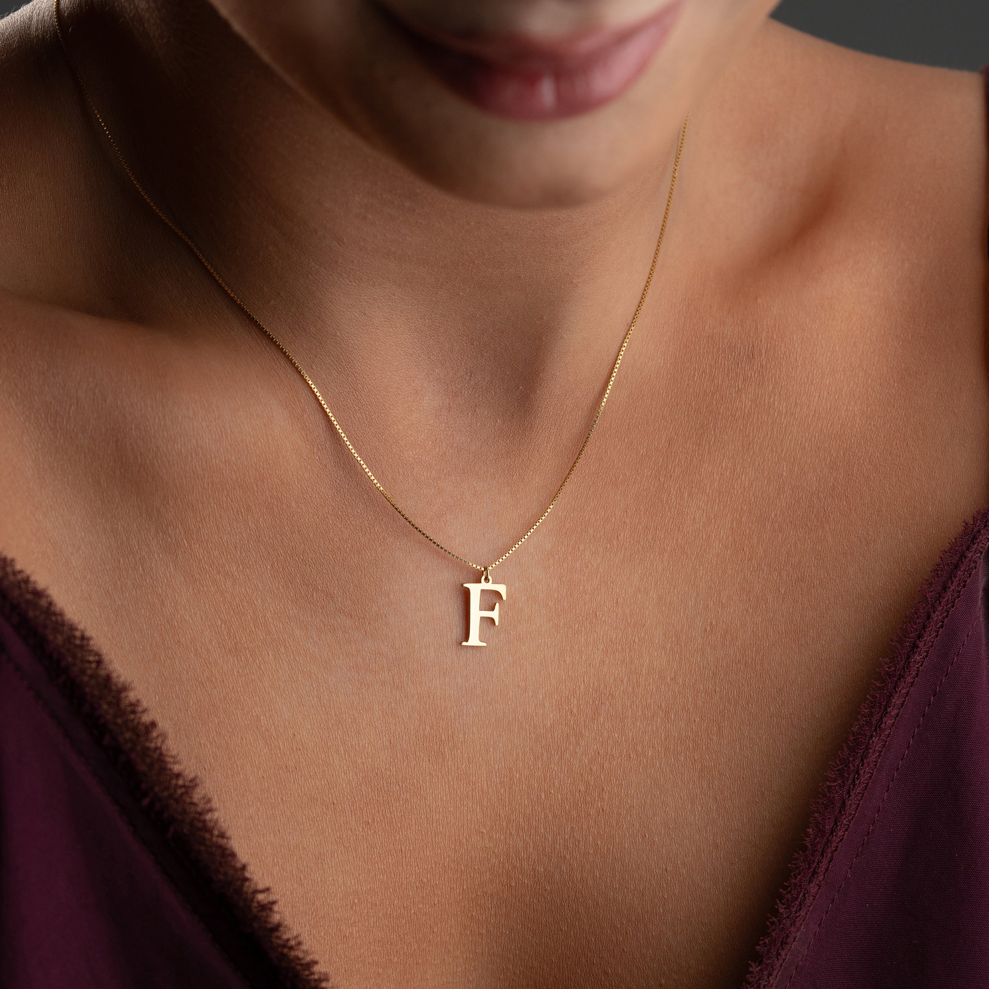 ELEGANTE BUCHSTABEN HALSKETTE | 925 SILBER