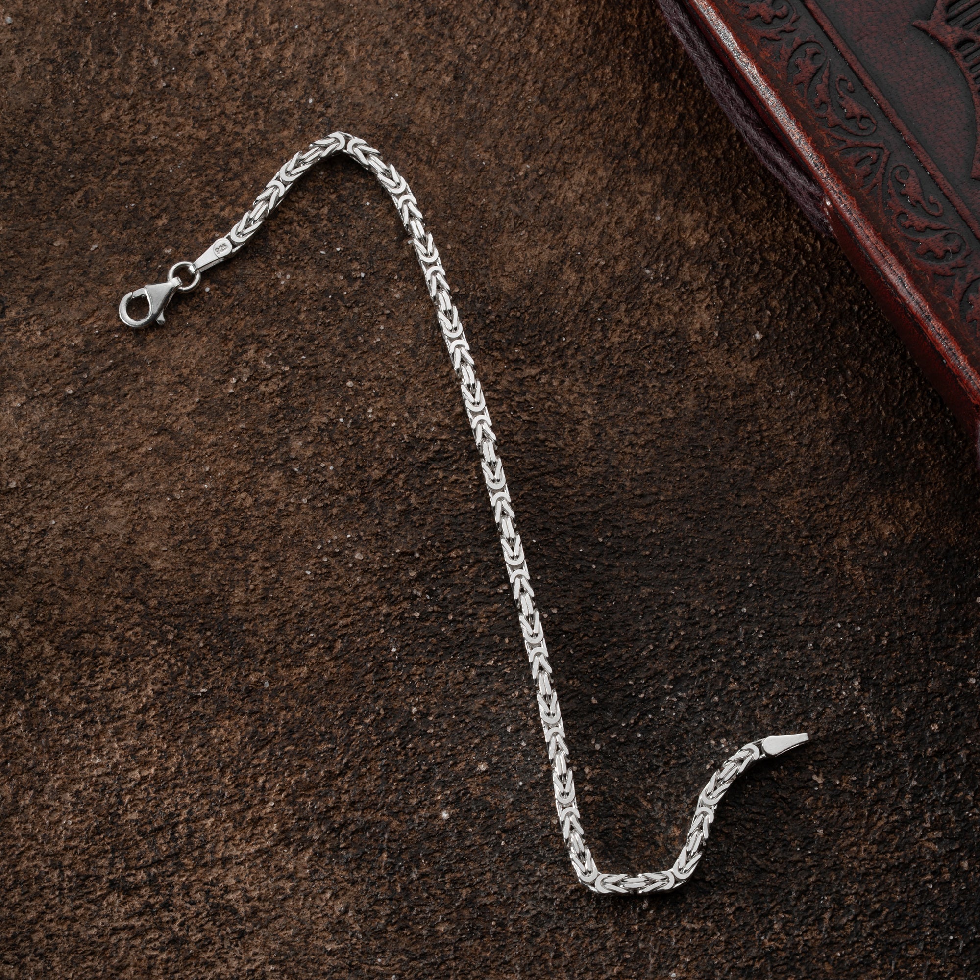 KÖNIGSARMBAND VIERKANT MASSIV 3MM | 925 SILBER