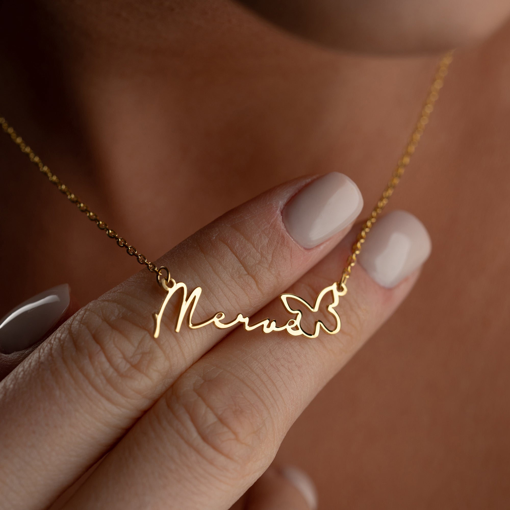 PURE BUTTERFLY NAME NECKLACE | 925 SILVER