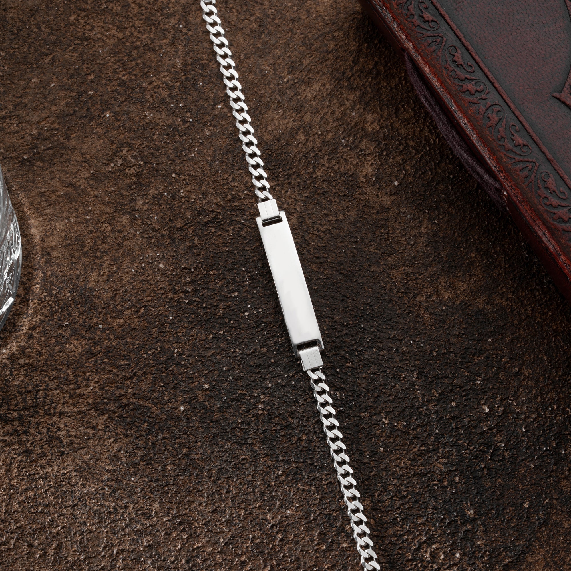 PANZER ARMBAND MIT GRAVUR | 925 SILBER