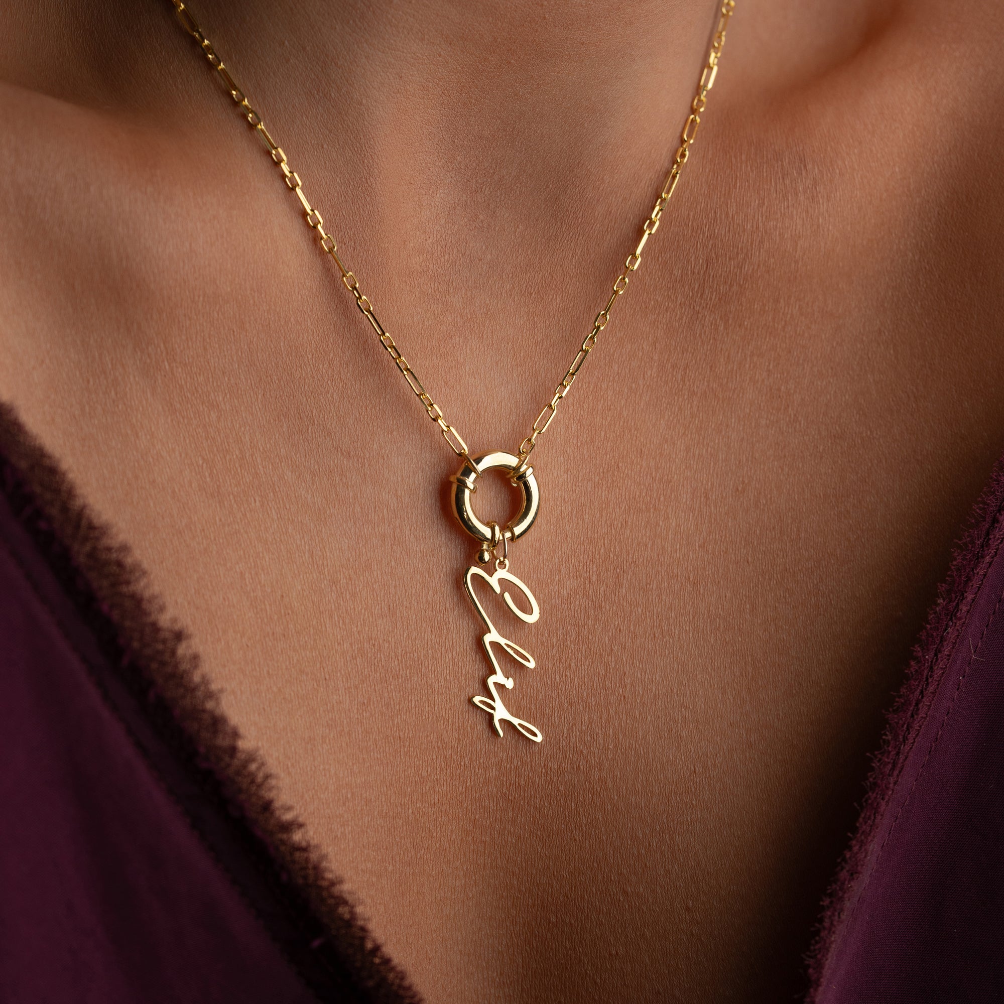 Signature chain name necklace - 925 silver